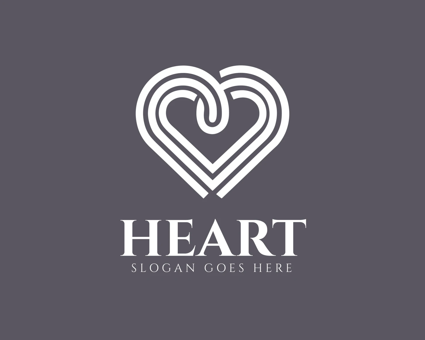 Heart customizable logo design #34250
