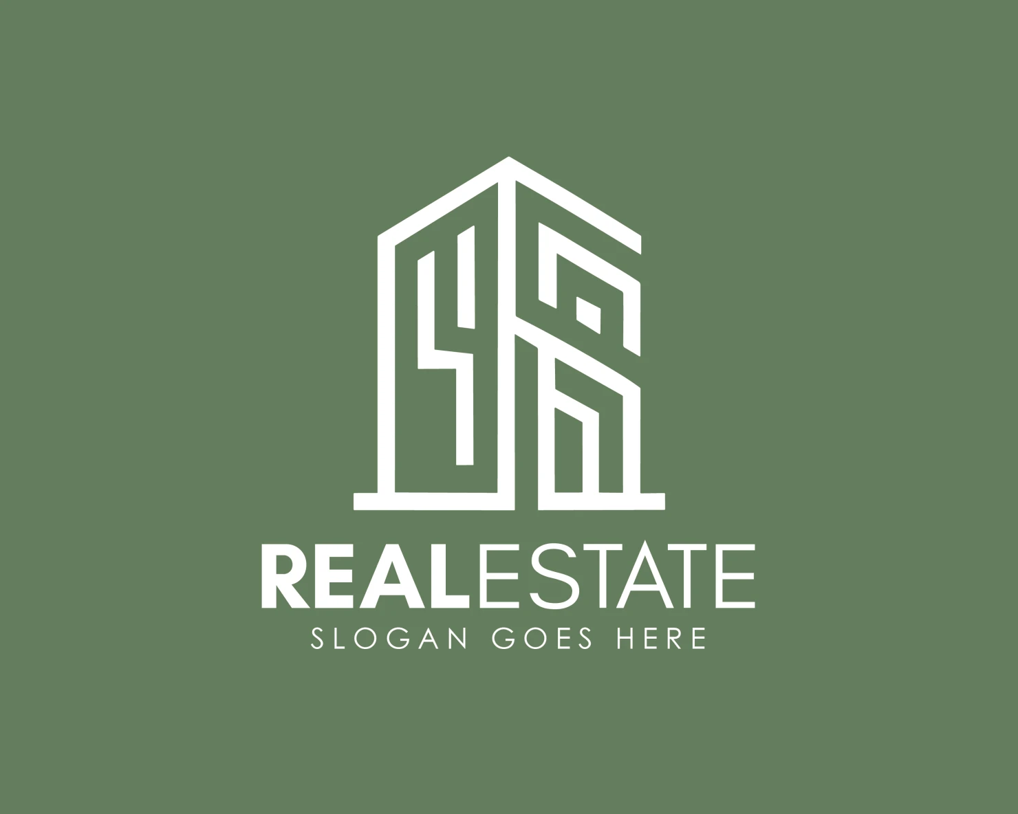 Real estate customizable logo design #34268