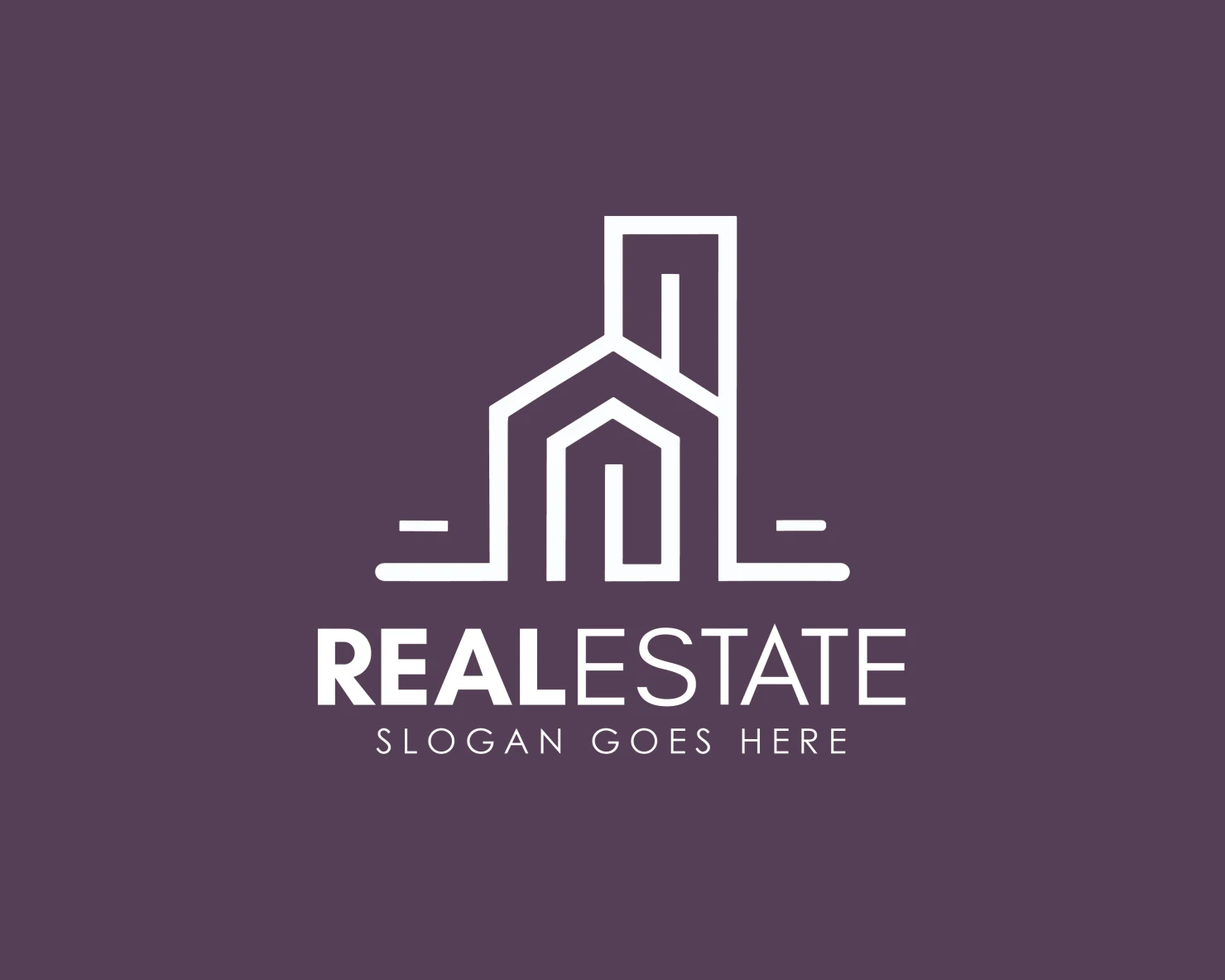 Real estate customizable logo design #34298
