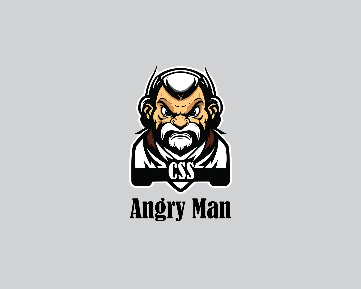 Angry man customizable logo design #34345