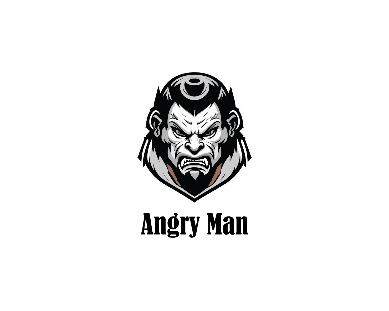 Angry man customizable logo design #34346