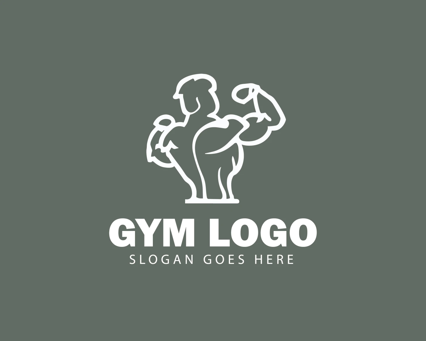 Gym customizable logo design #34362