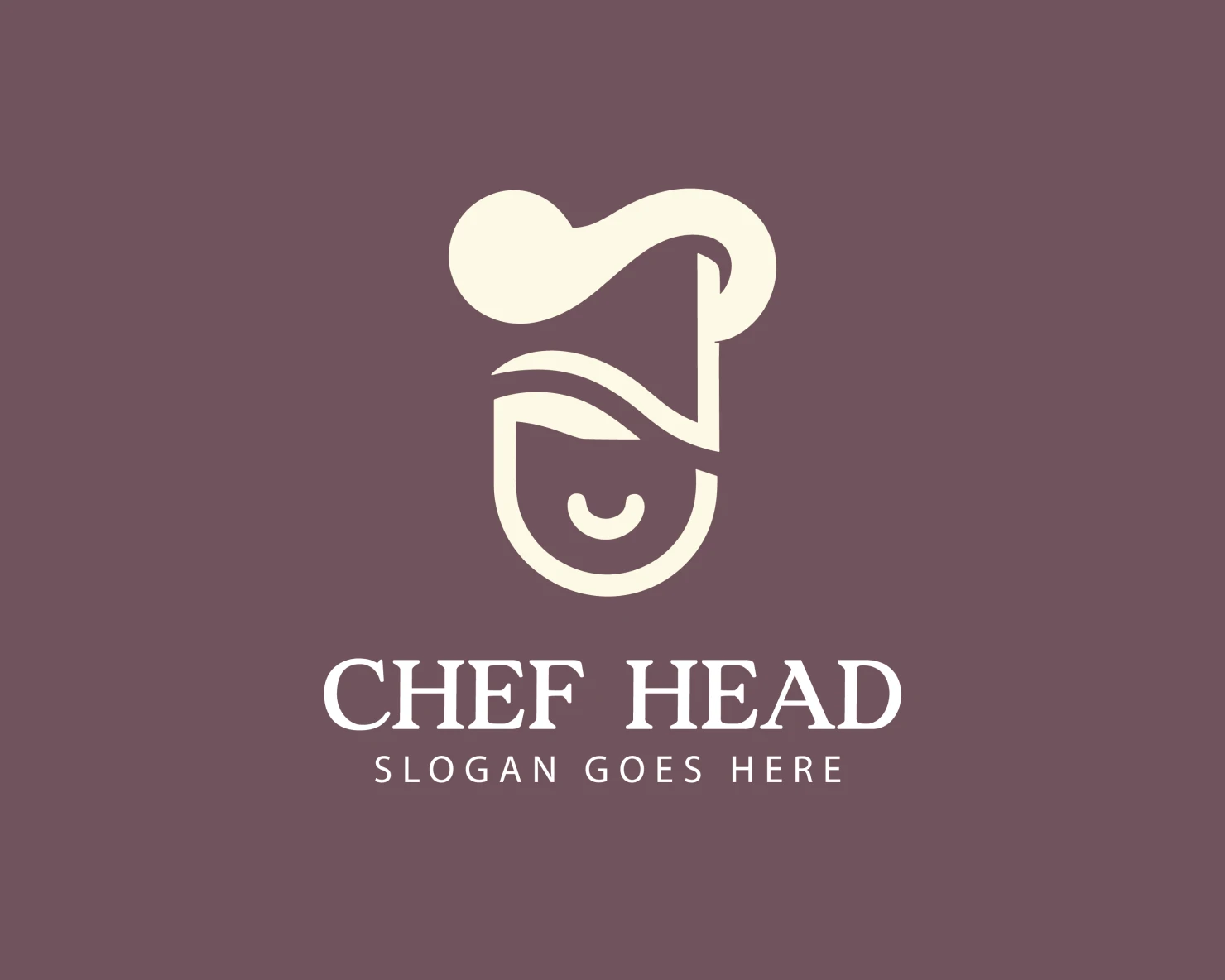 Chef head customizable logo design #34375