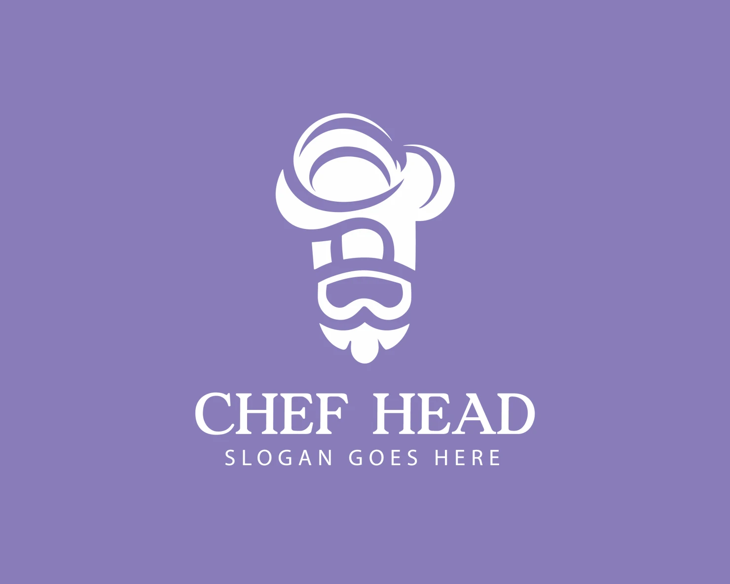 Chef head customizable logo design #34377