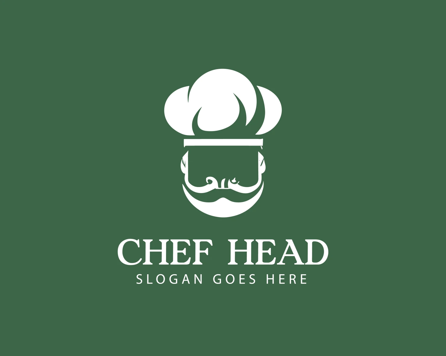 Chef head customizable logo design #34381