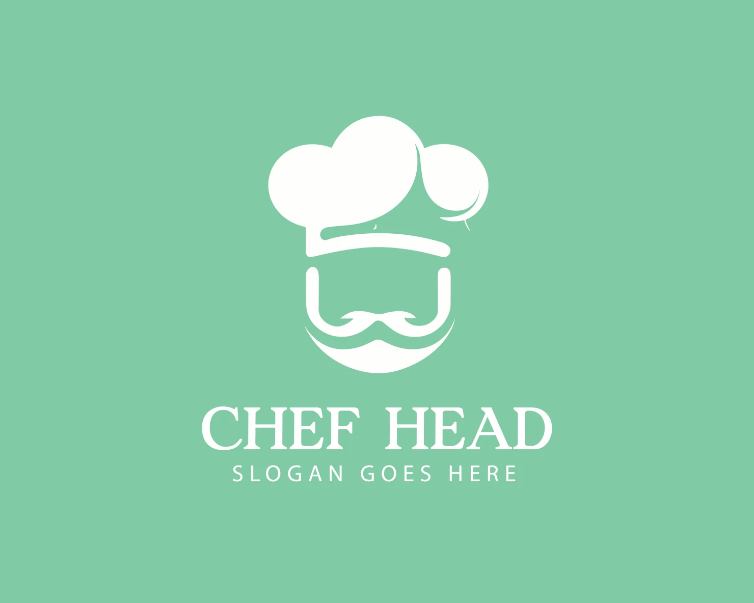 Chef head customizable logo design #34382