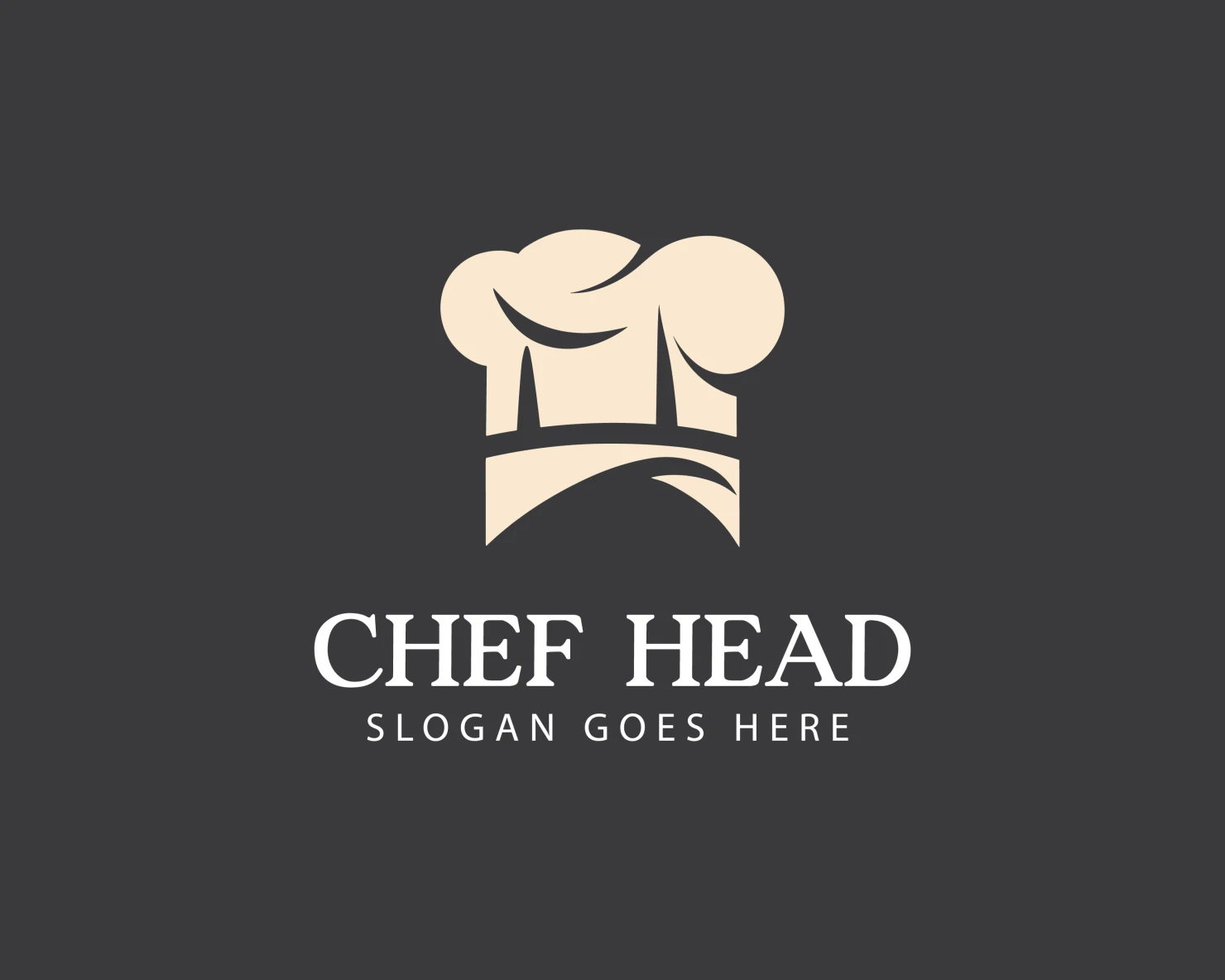 Chef head customizable logo design #34386
