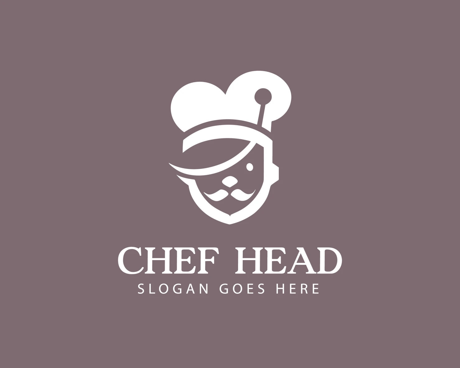 Chef head customizable logo design #34387