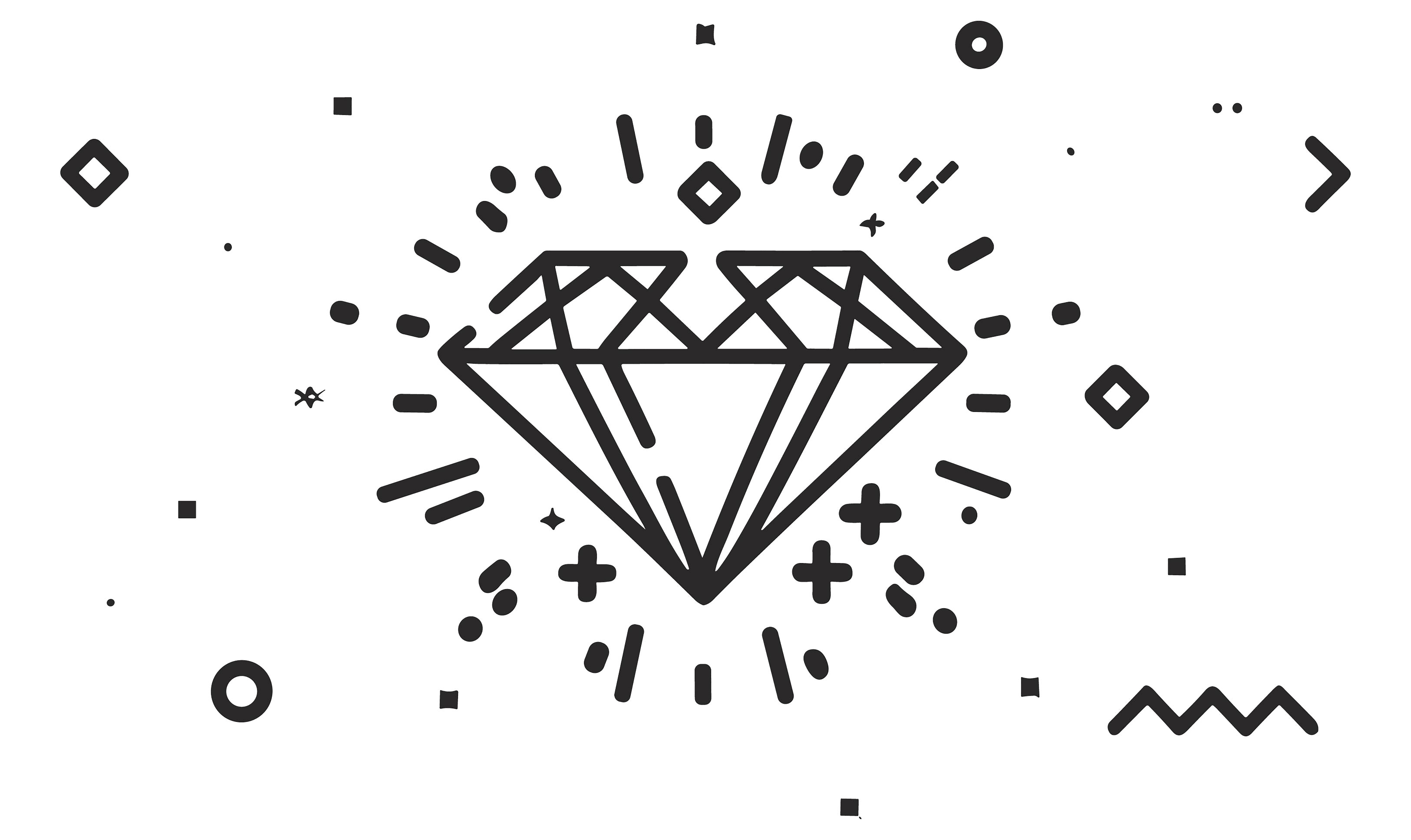 Diamonds customizable icon set design #34570