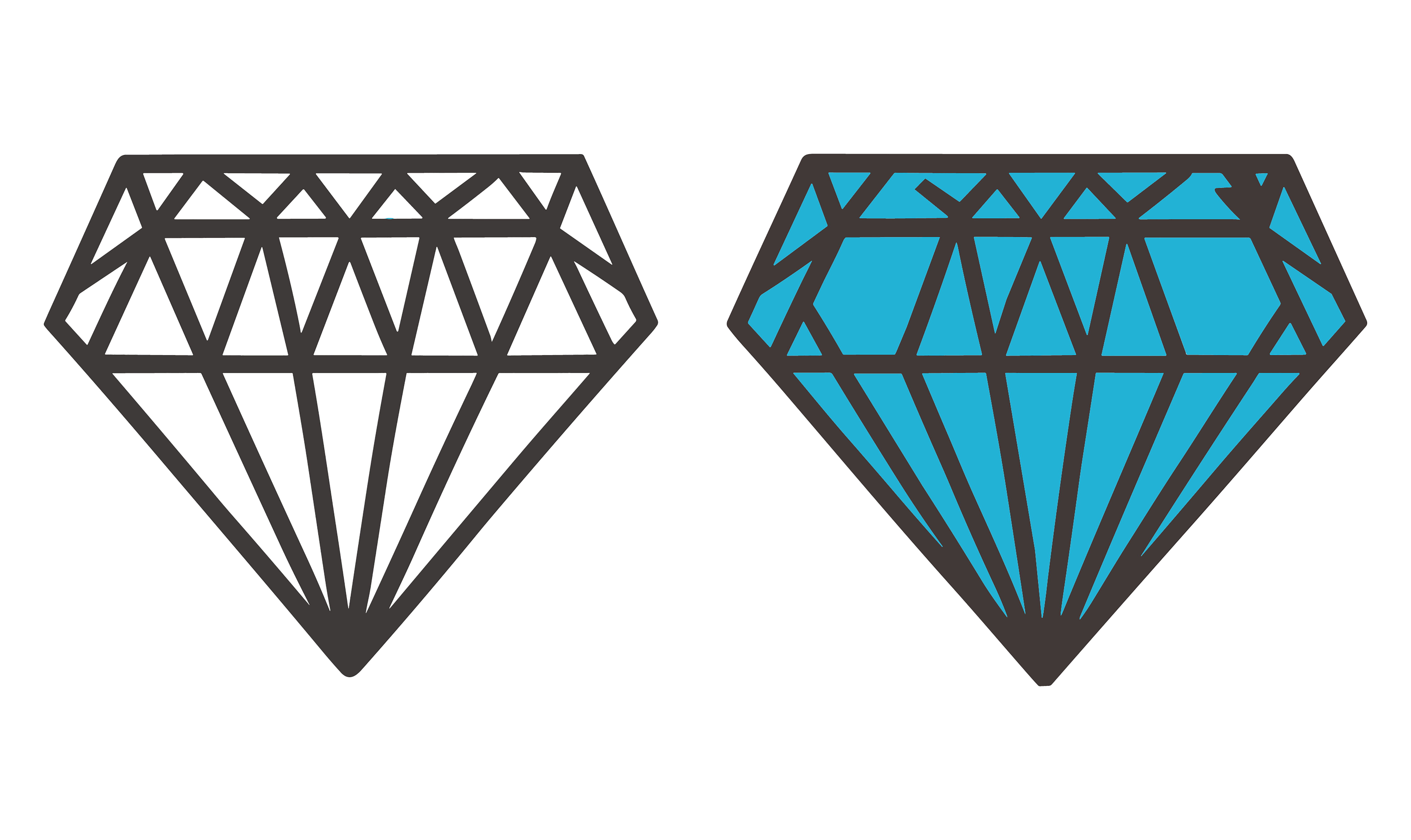 Diamonds customizable icon set design #34572