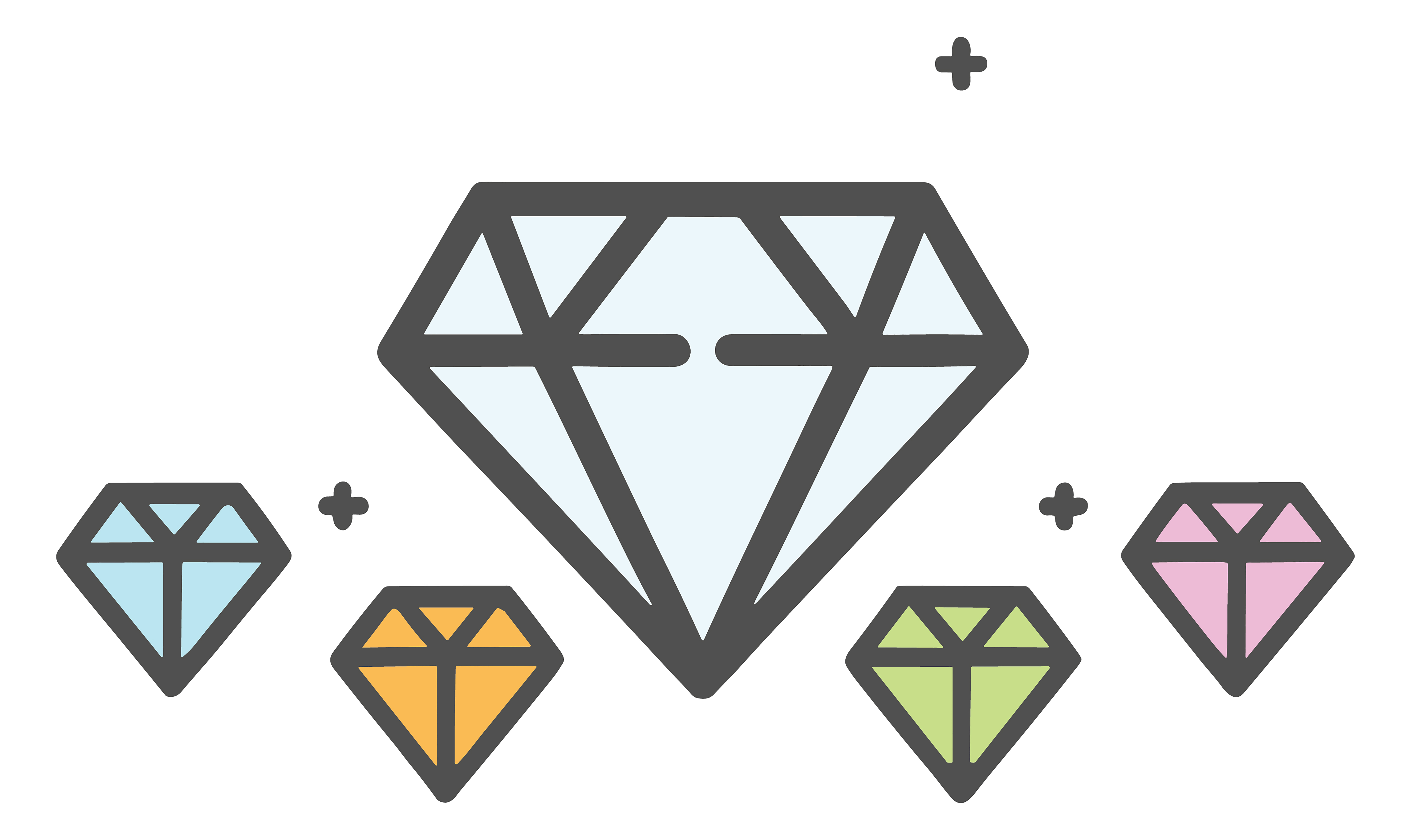 Diamonds customizable icon set design #34577