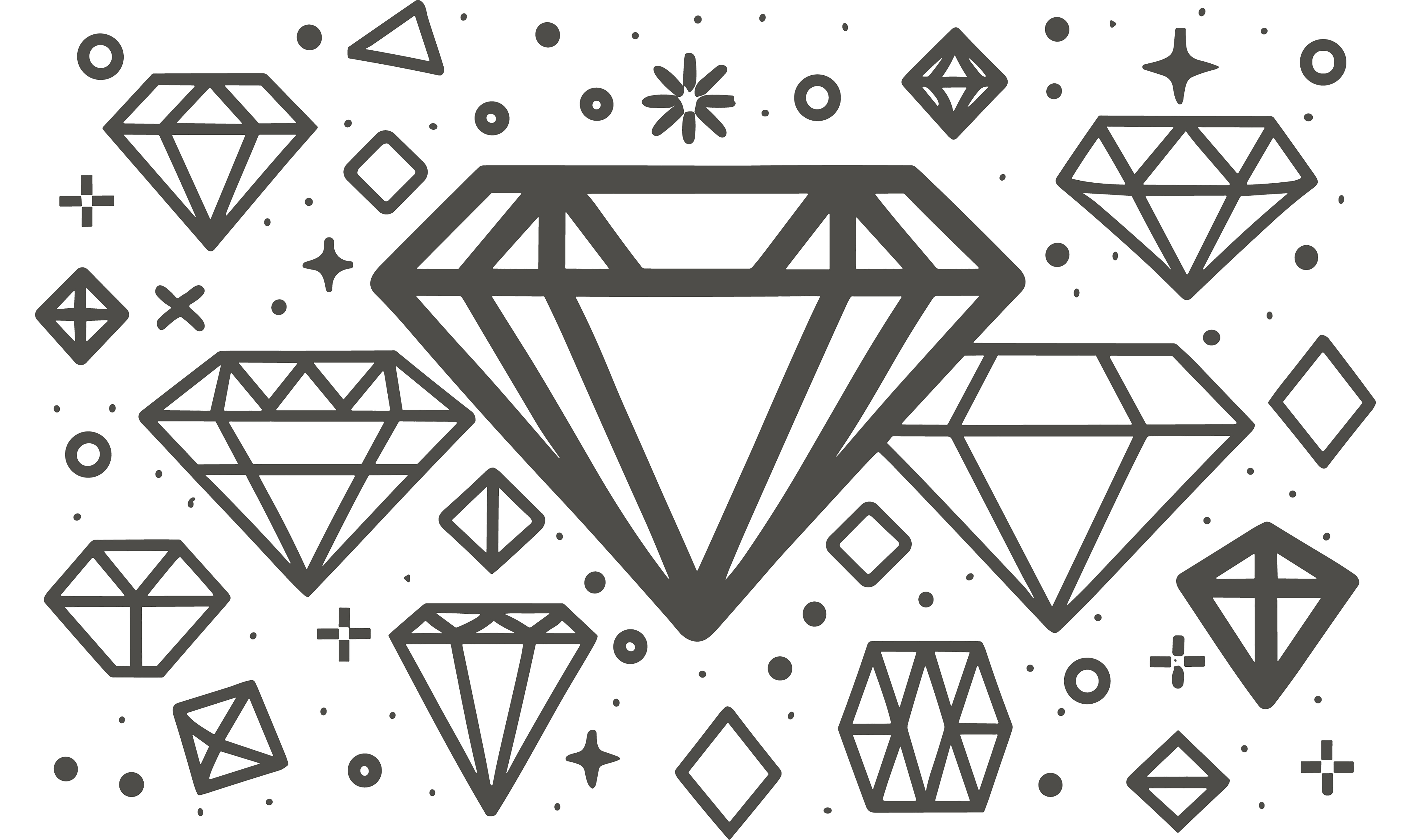 Diamonds customizable icon set design #34580