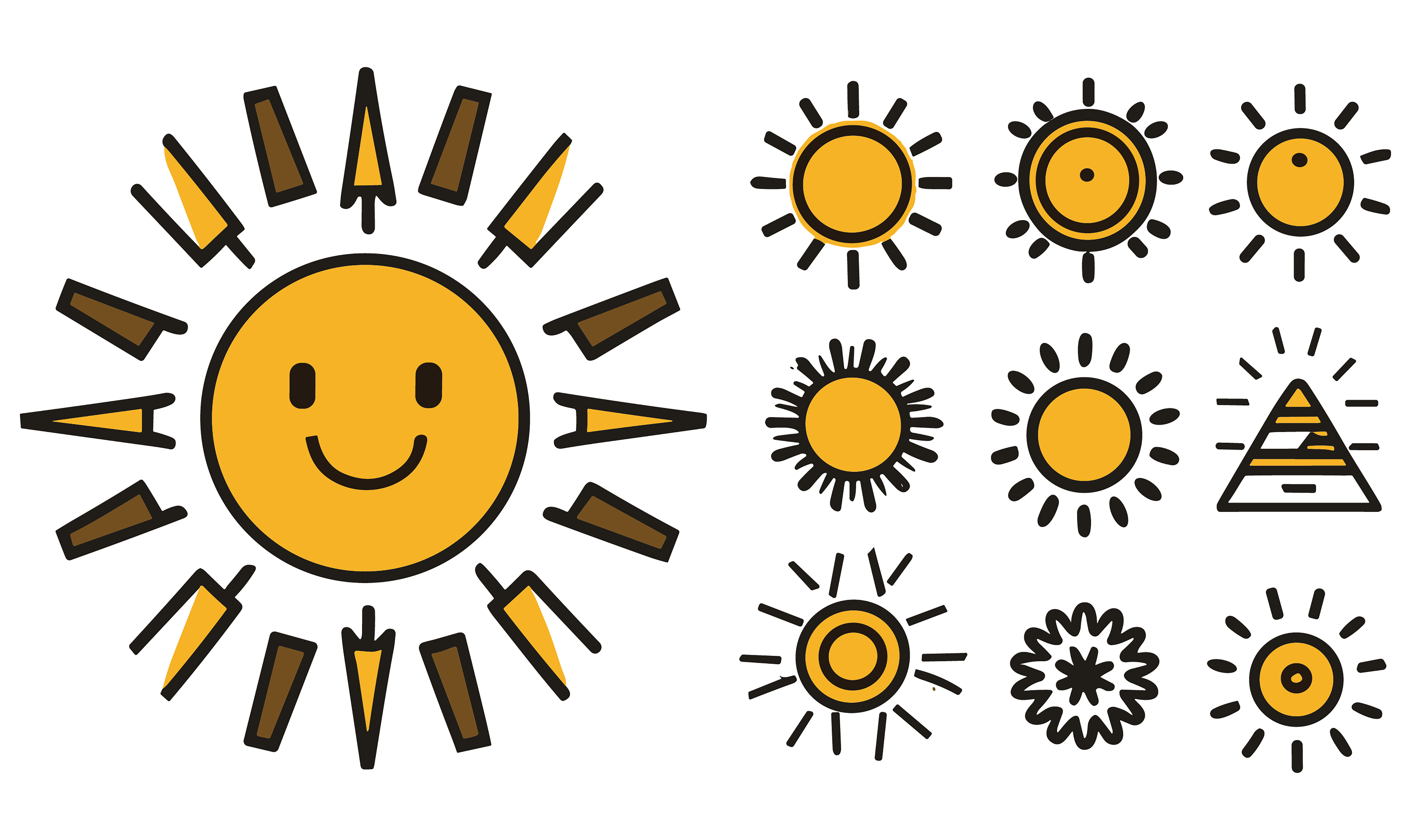 Sun customizable icon set design #34712