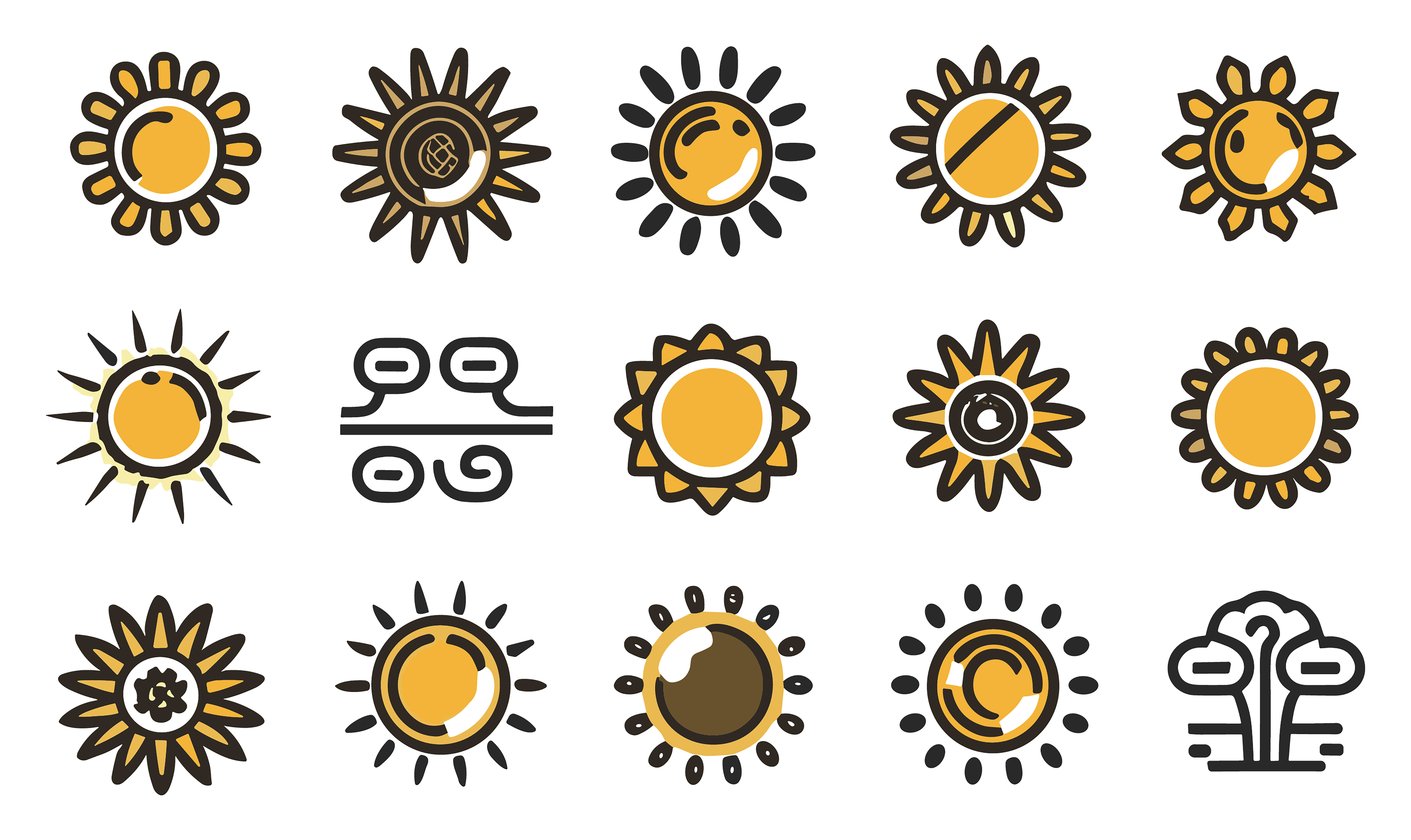 Sun customizable icon set design #34718