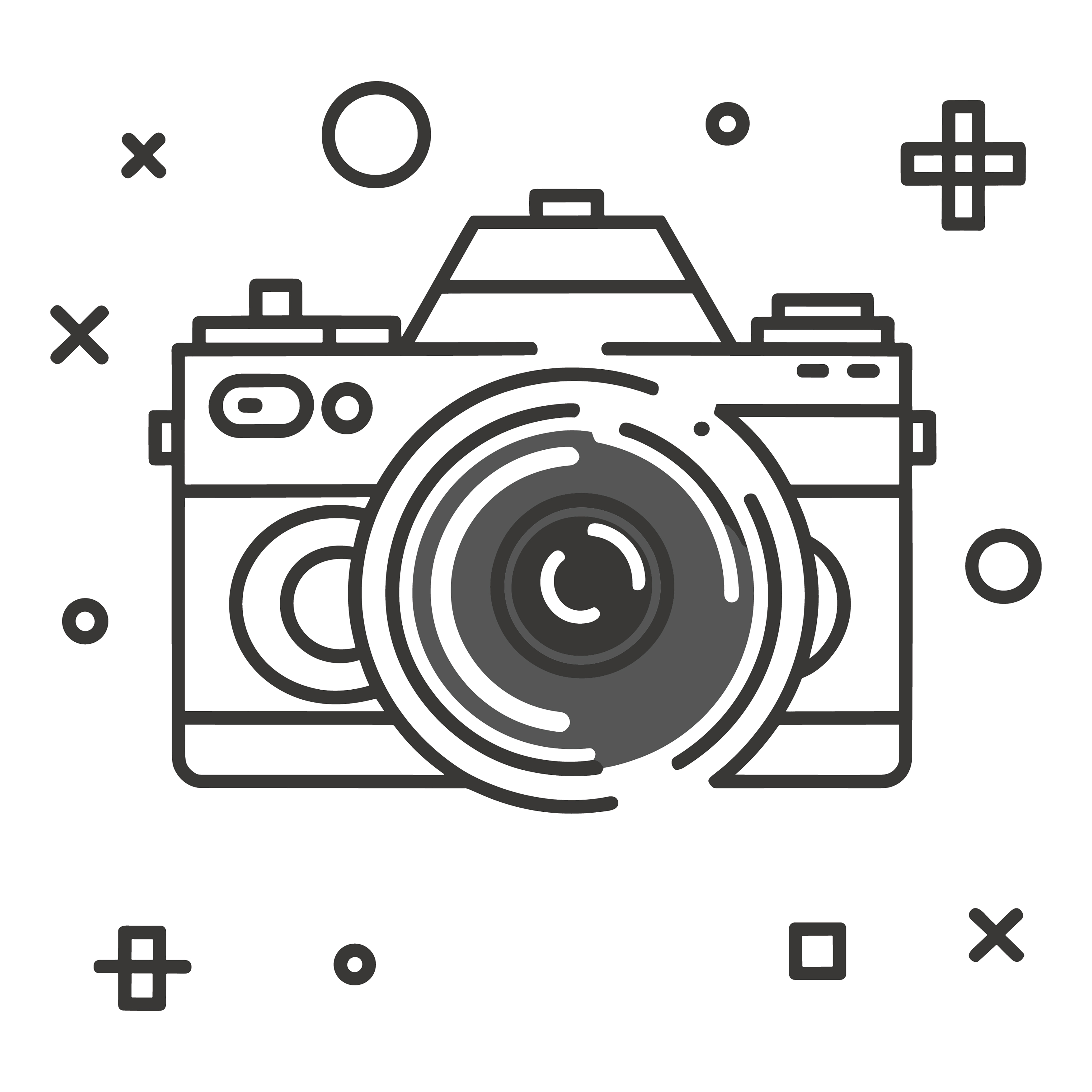 Camera customizable icon set design #34800