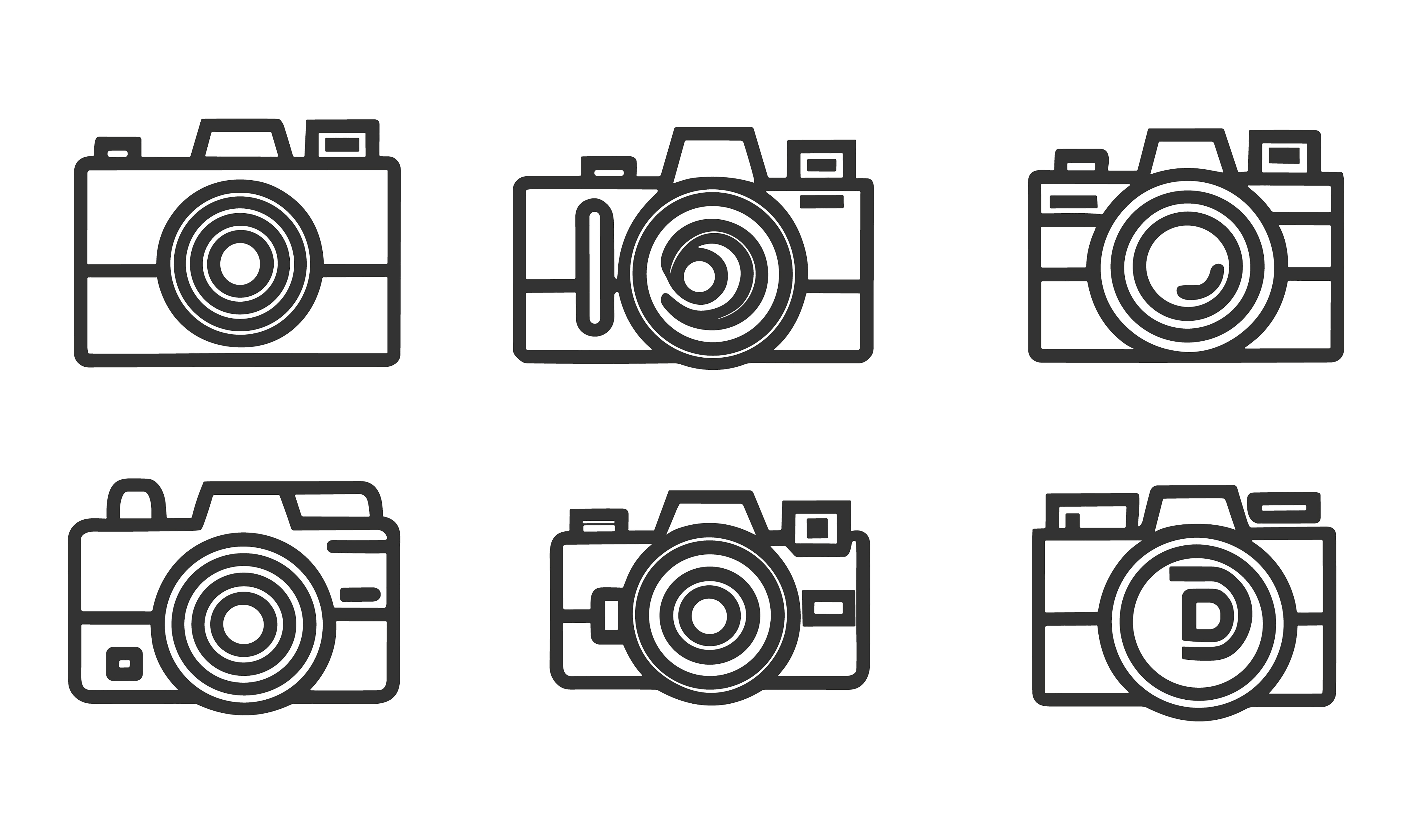 Camera customizable icon set design #34802