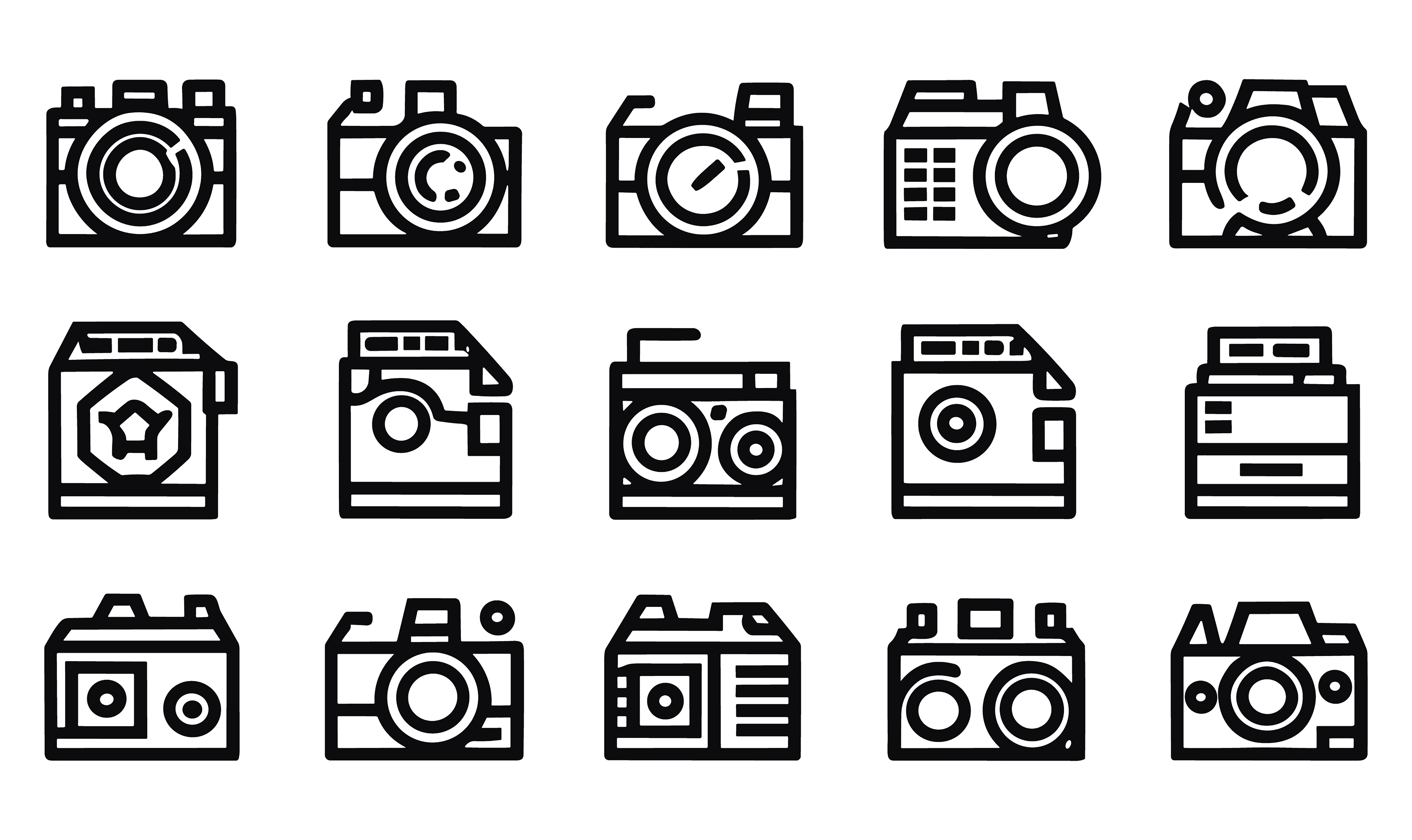 Camera customizable icon set design #34803