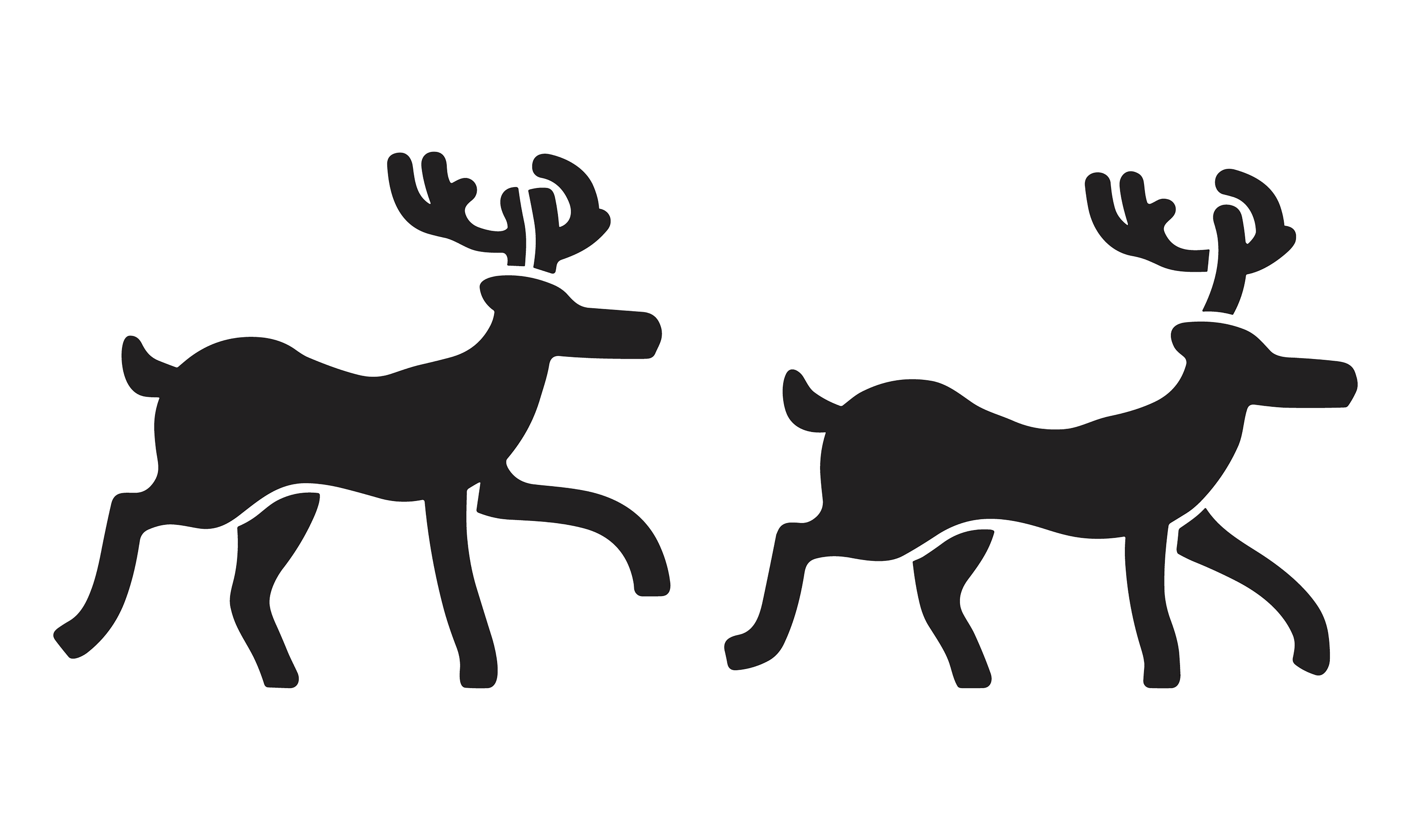 Deer customizable icon set design #34907