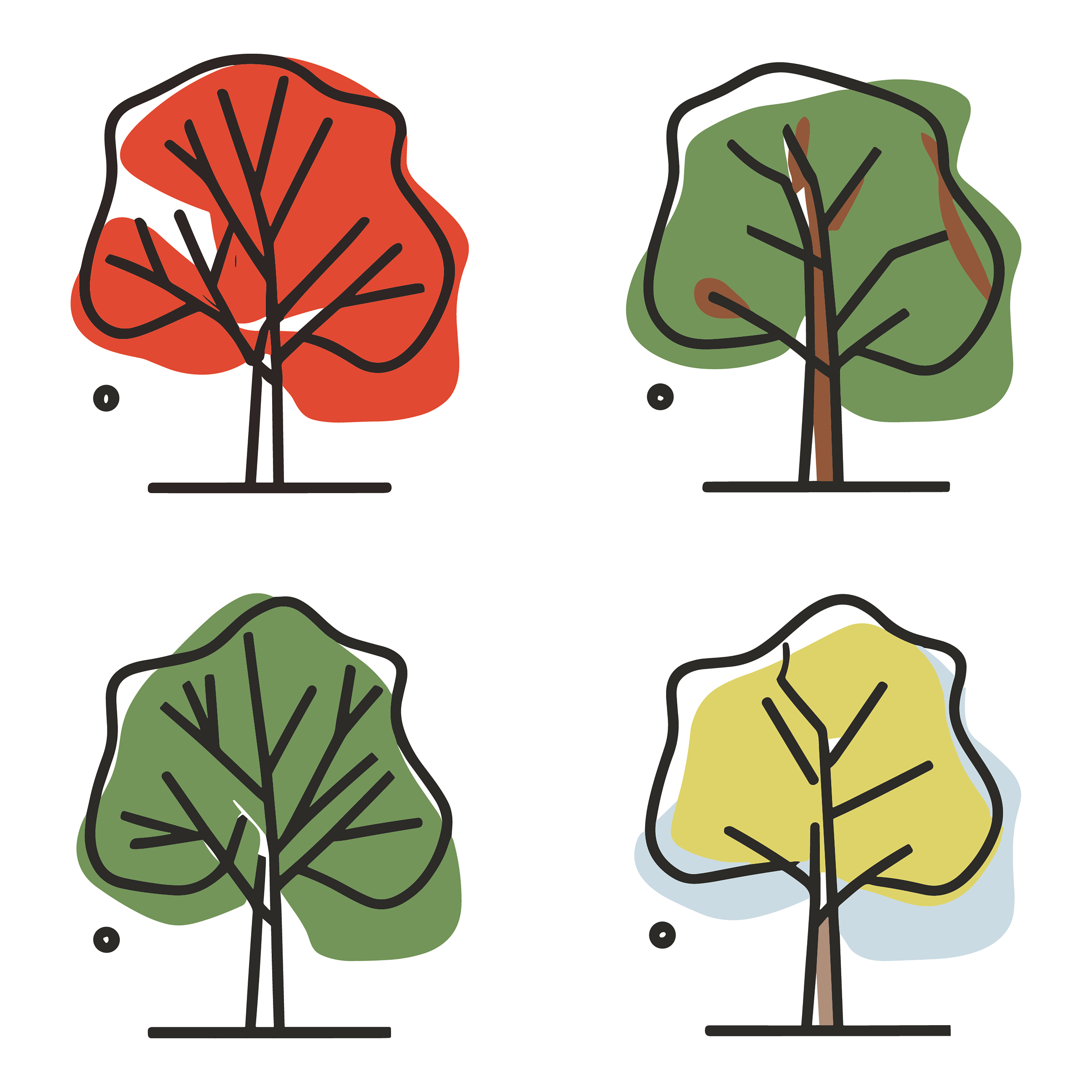 Tree customizable icon set design #35173