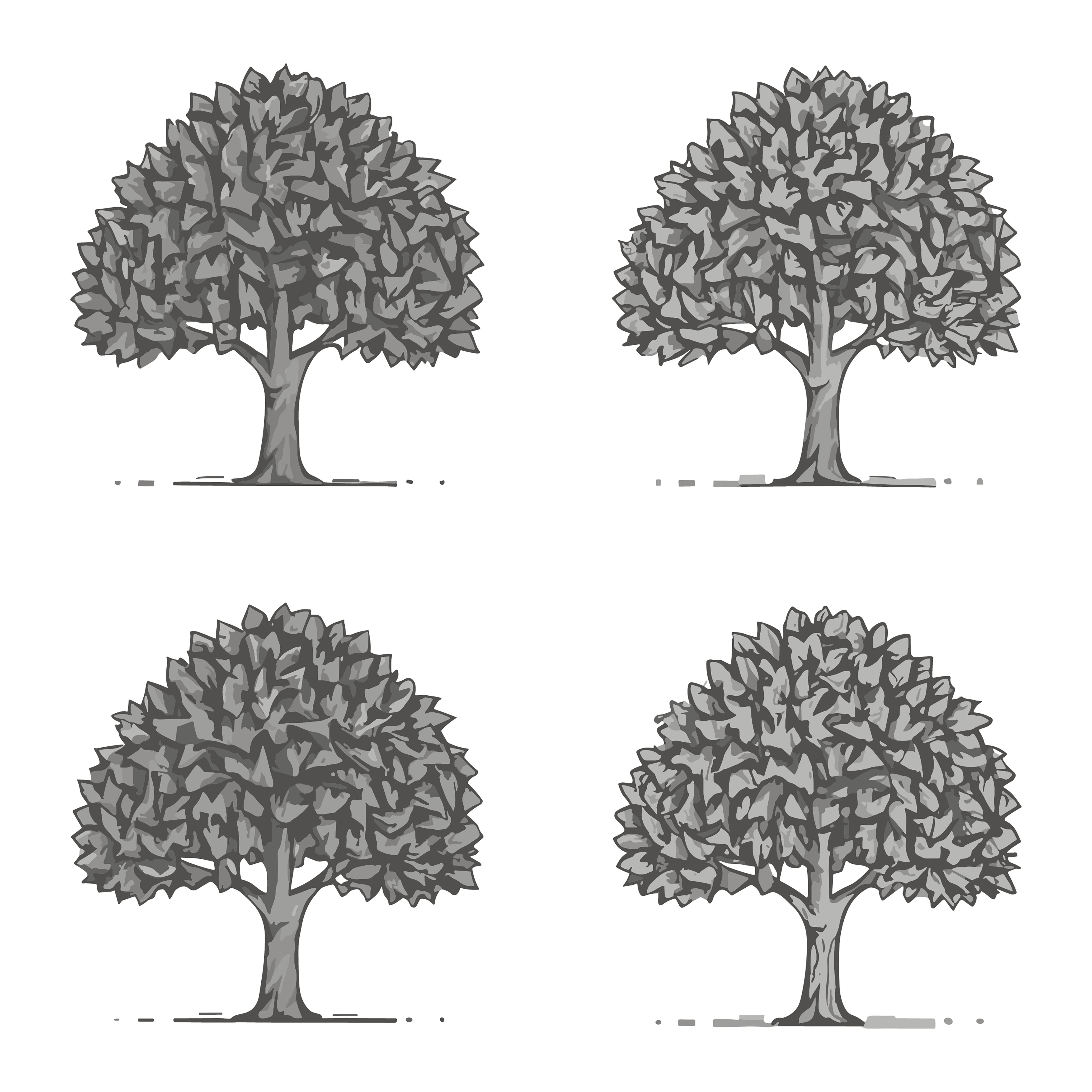 Tree customizable icon set design #35179