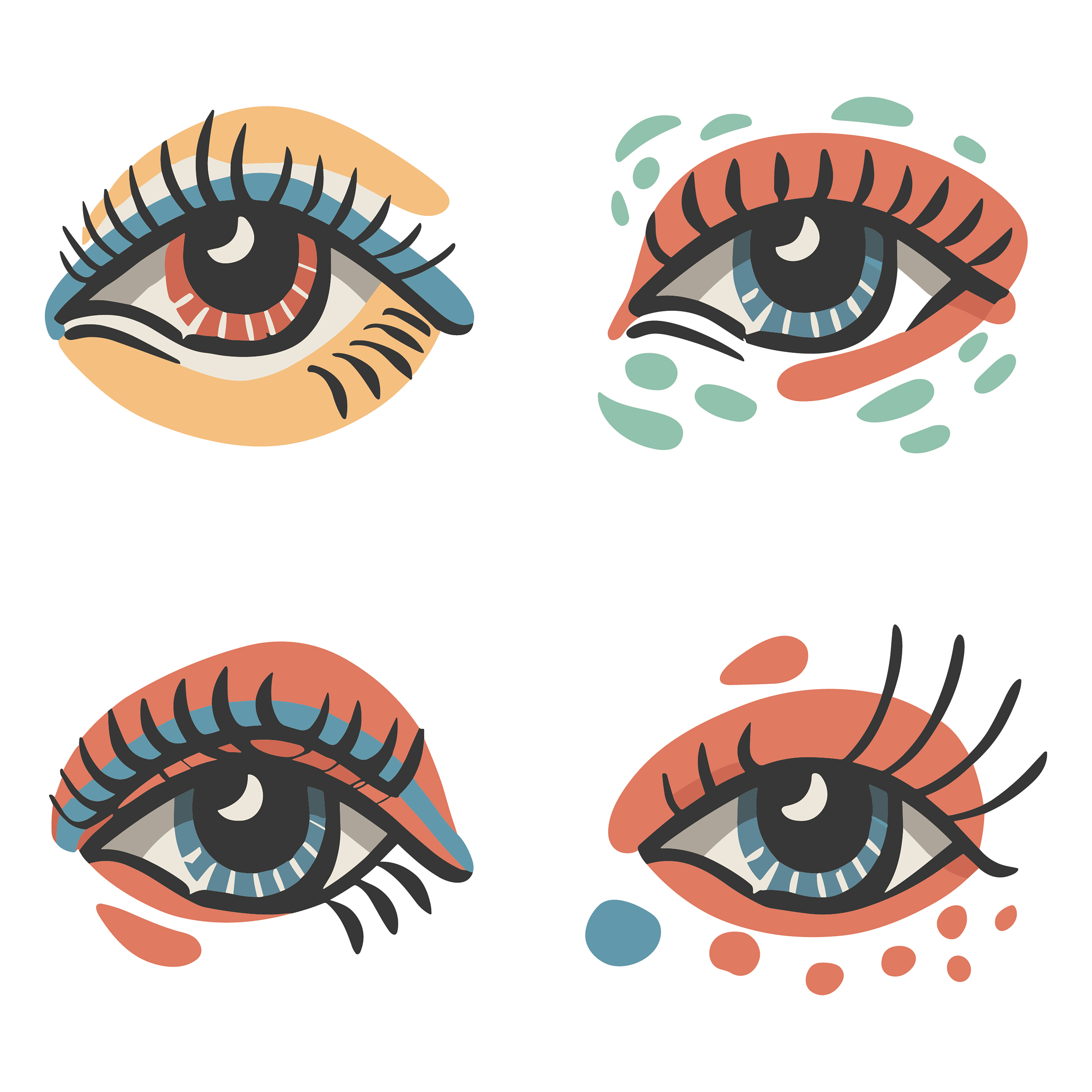 Eye customizable icon set design #35257