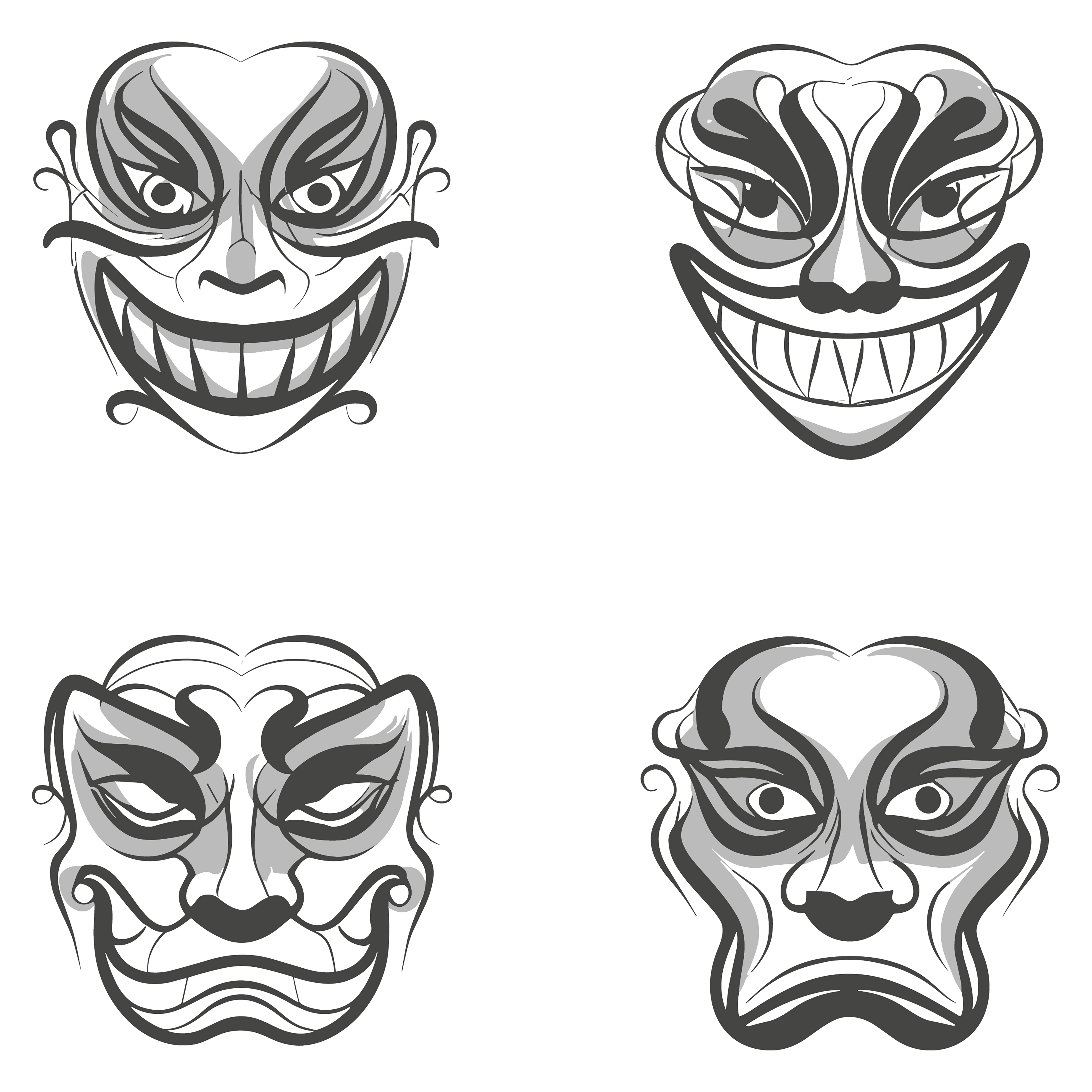 Devil customizable clip art set design #35330