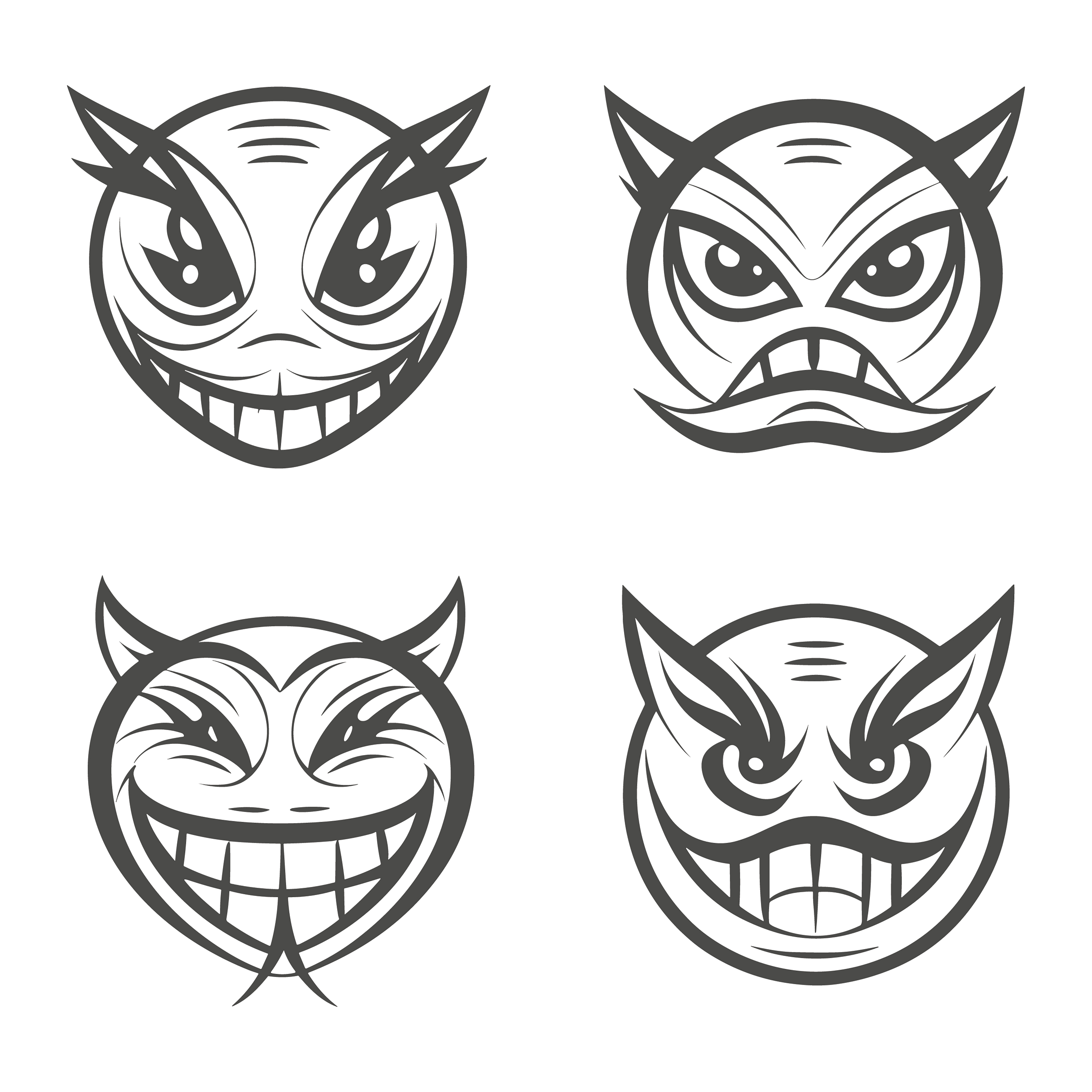 Devil customizable clip art set design #35331