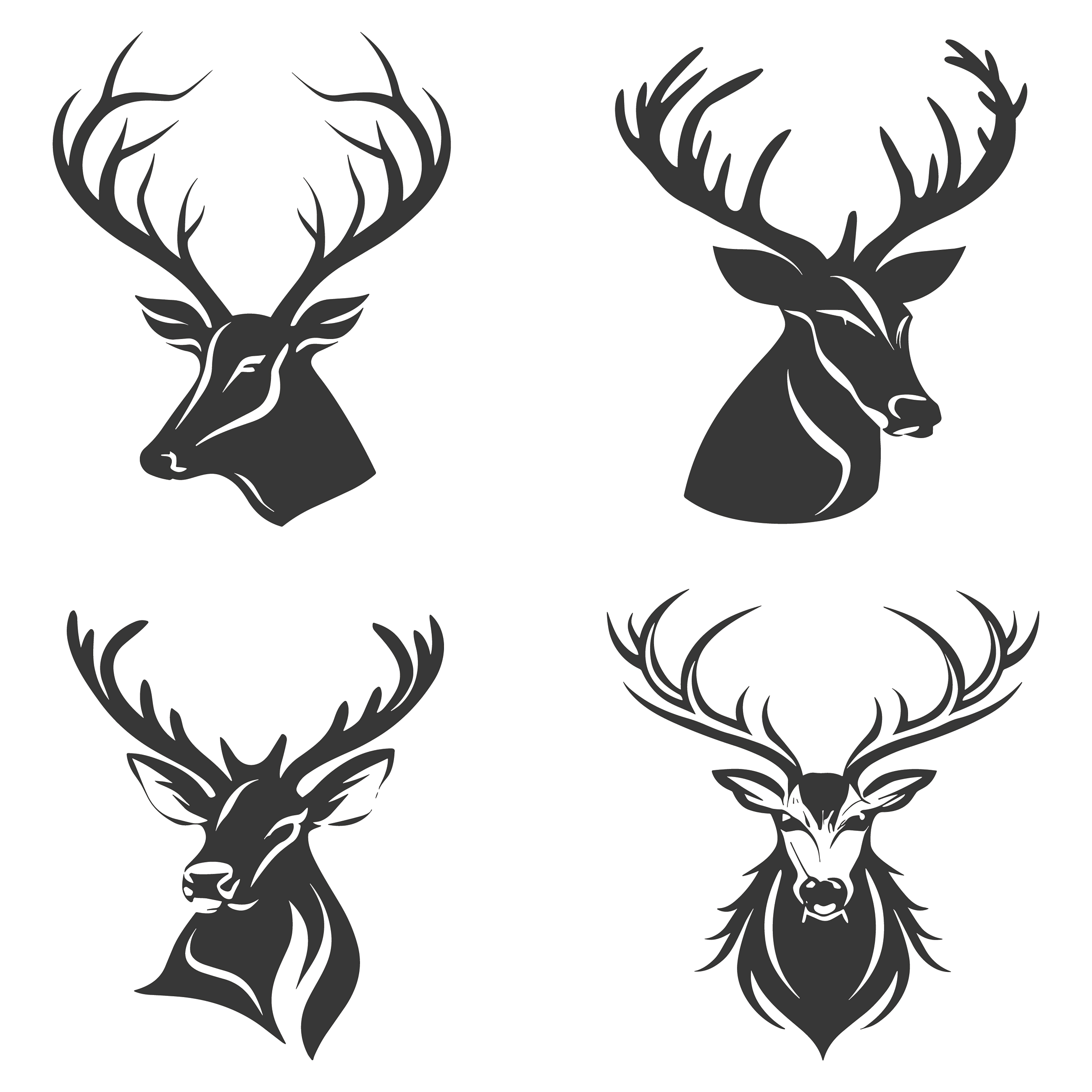 Deer customizable icon set design #35450