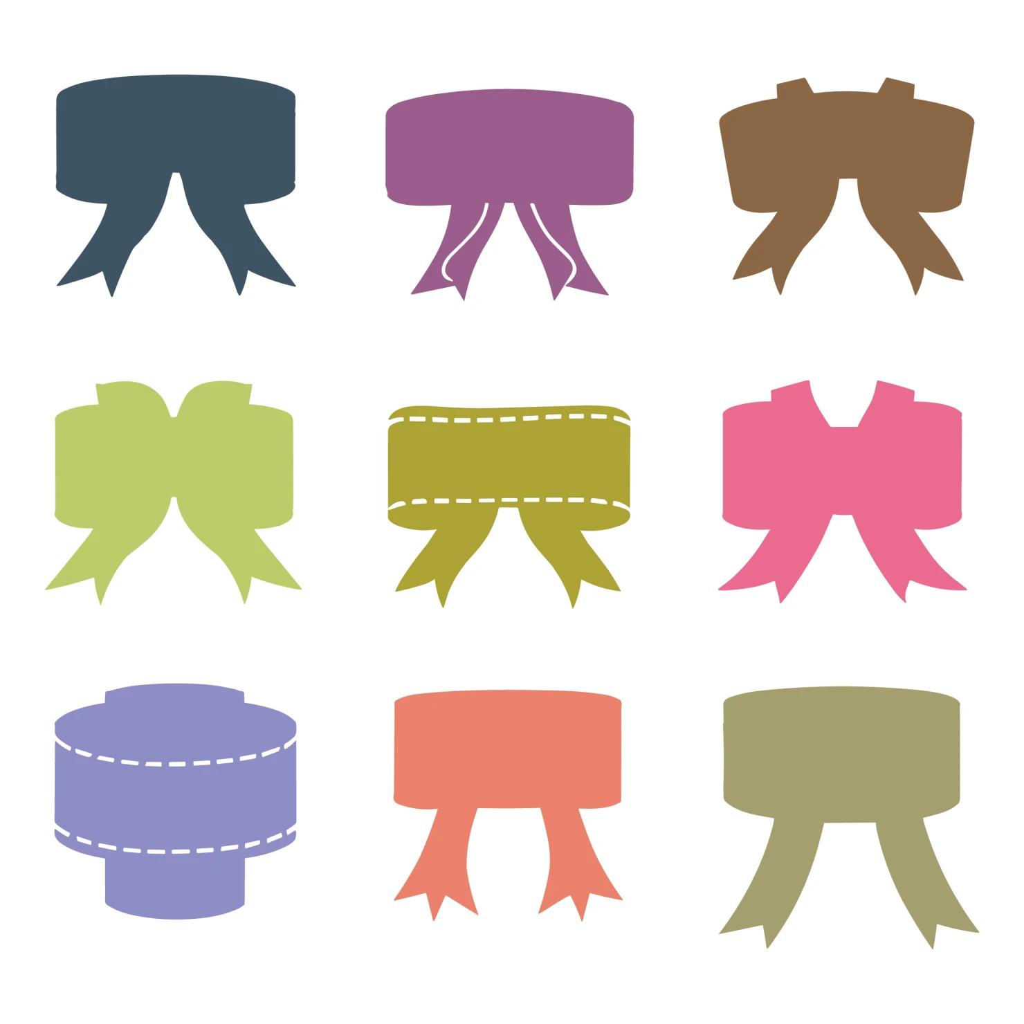 Bow collection customizable icon set design #34393