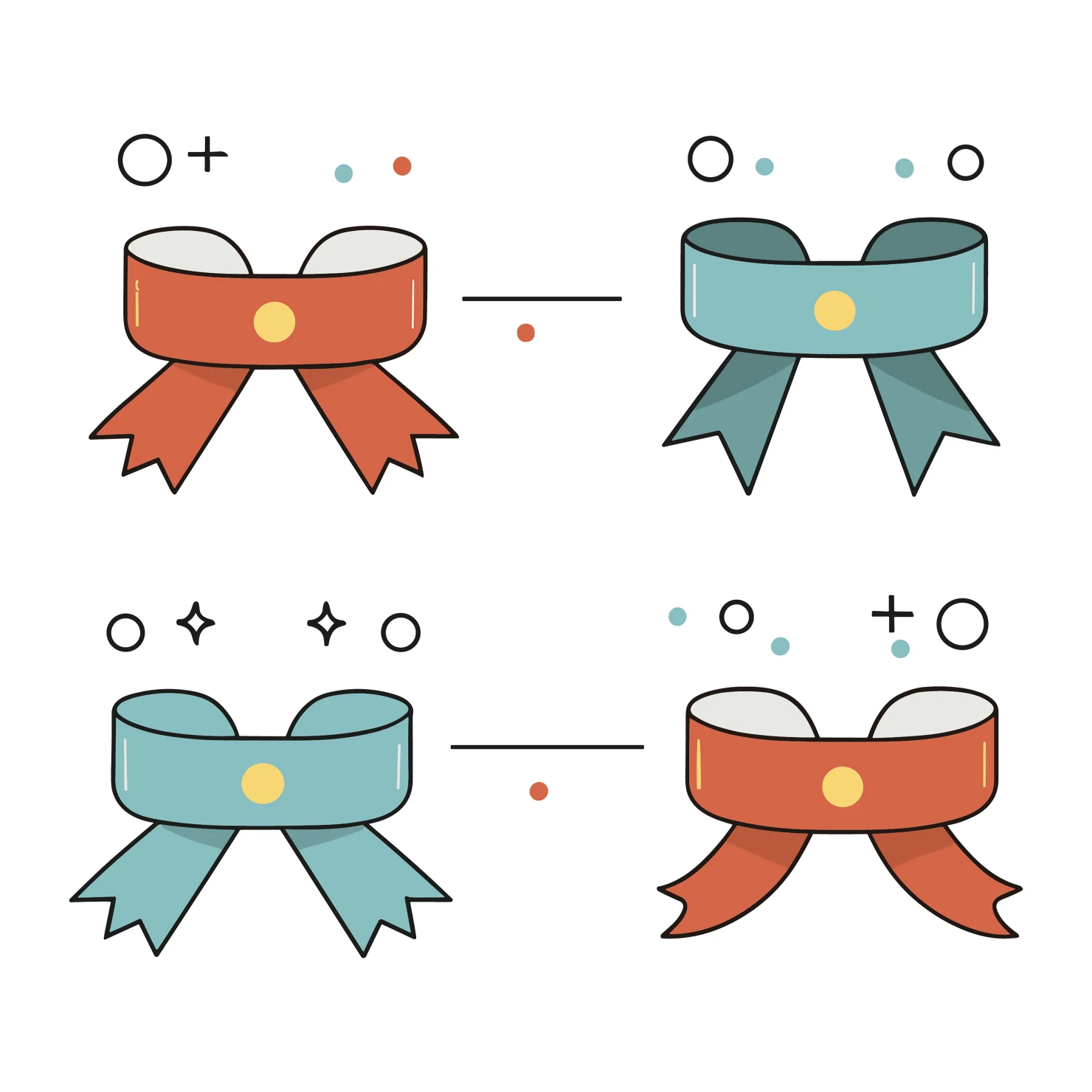 Bow collection customizable icon set design #34398