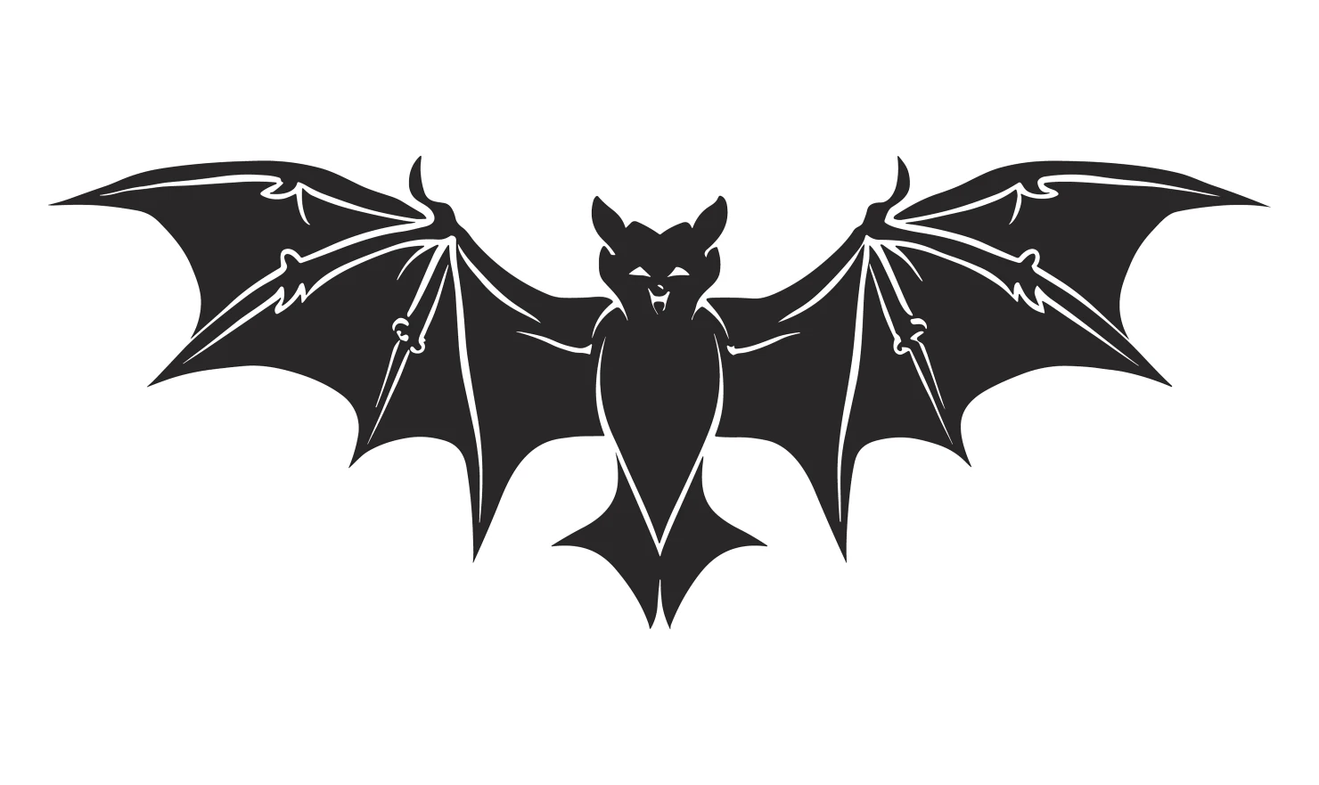 Bat customizable silhouettes set design #34414