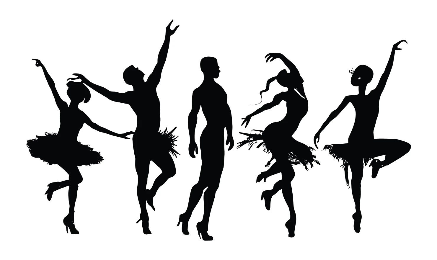 Dance customizable silhouettes set design #34422