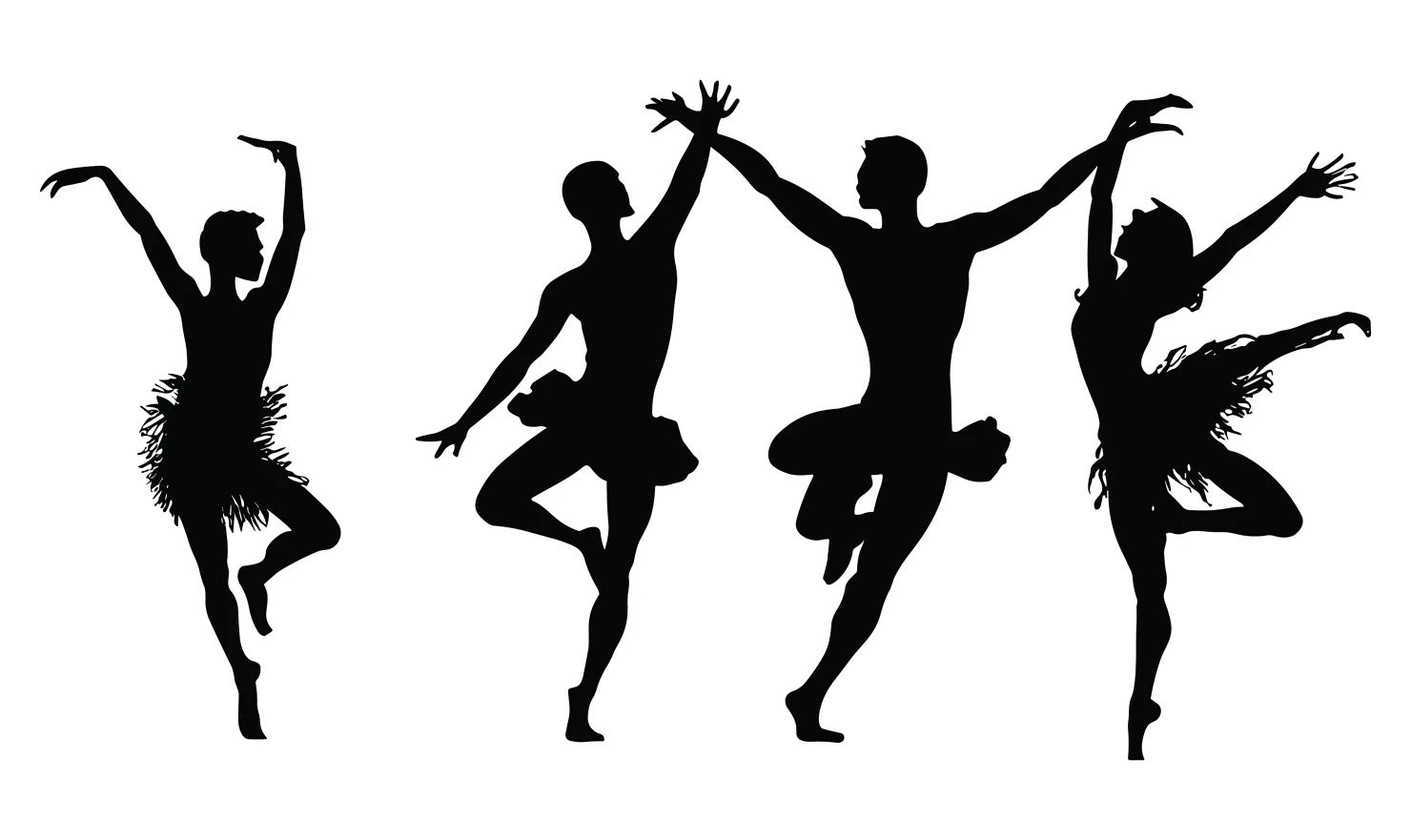 Dance customizable silhouettes set design #34425