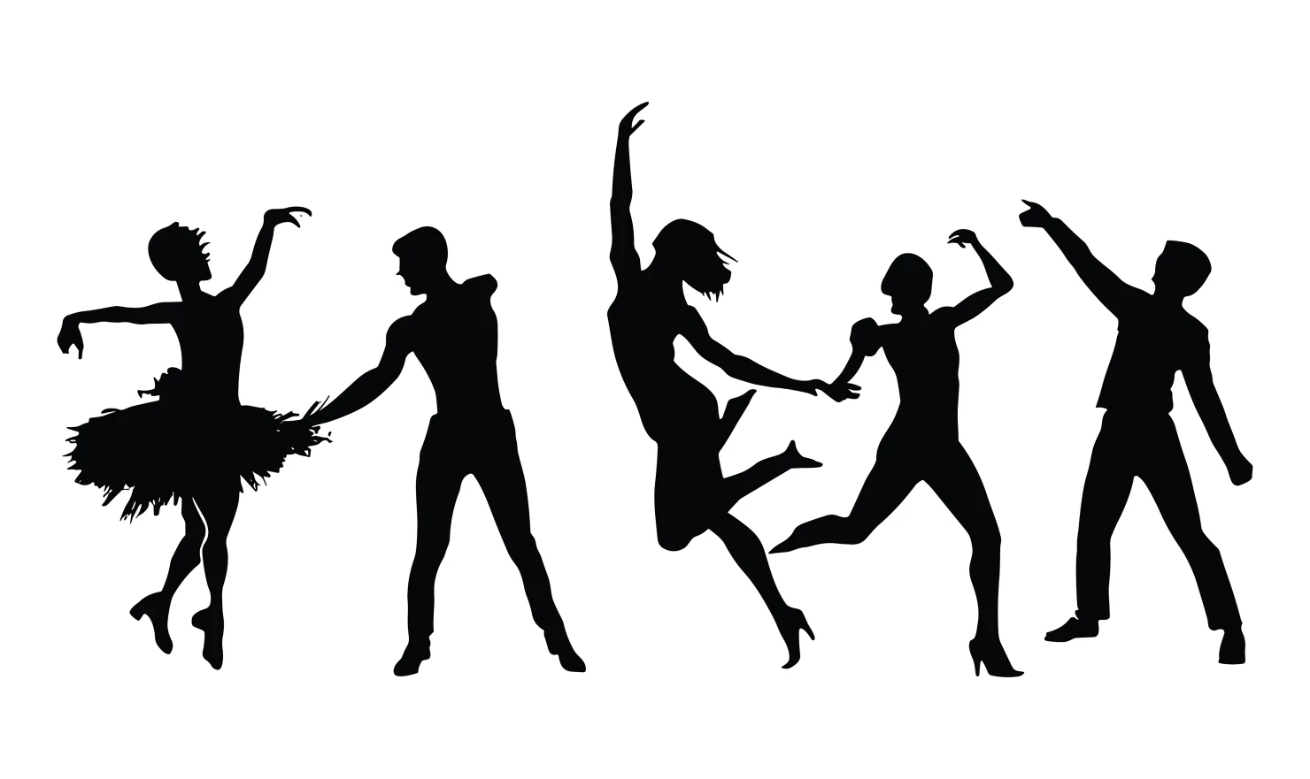 Dance customizable silhouettes set design #34426