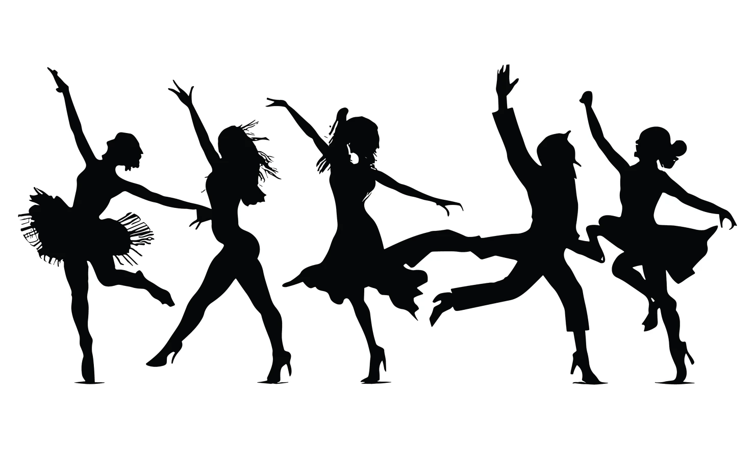 Dance customizable silhouettes set design #34428