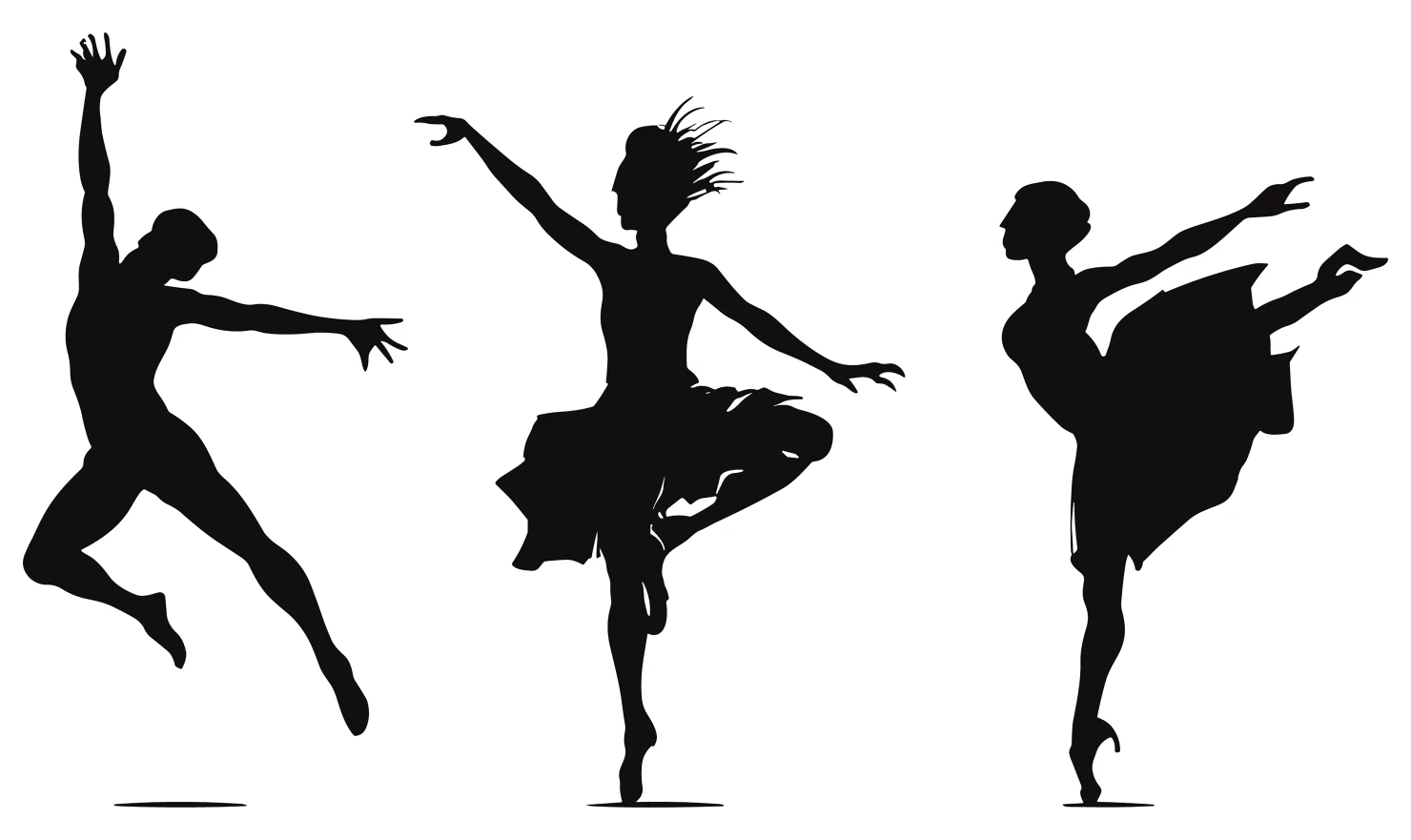 Dance customizable silhouettes set design #34429