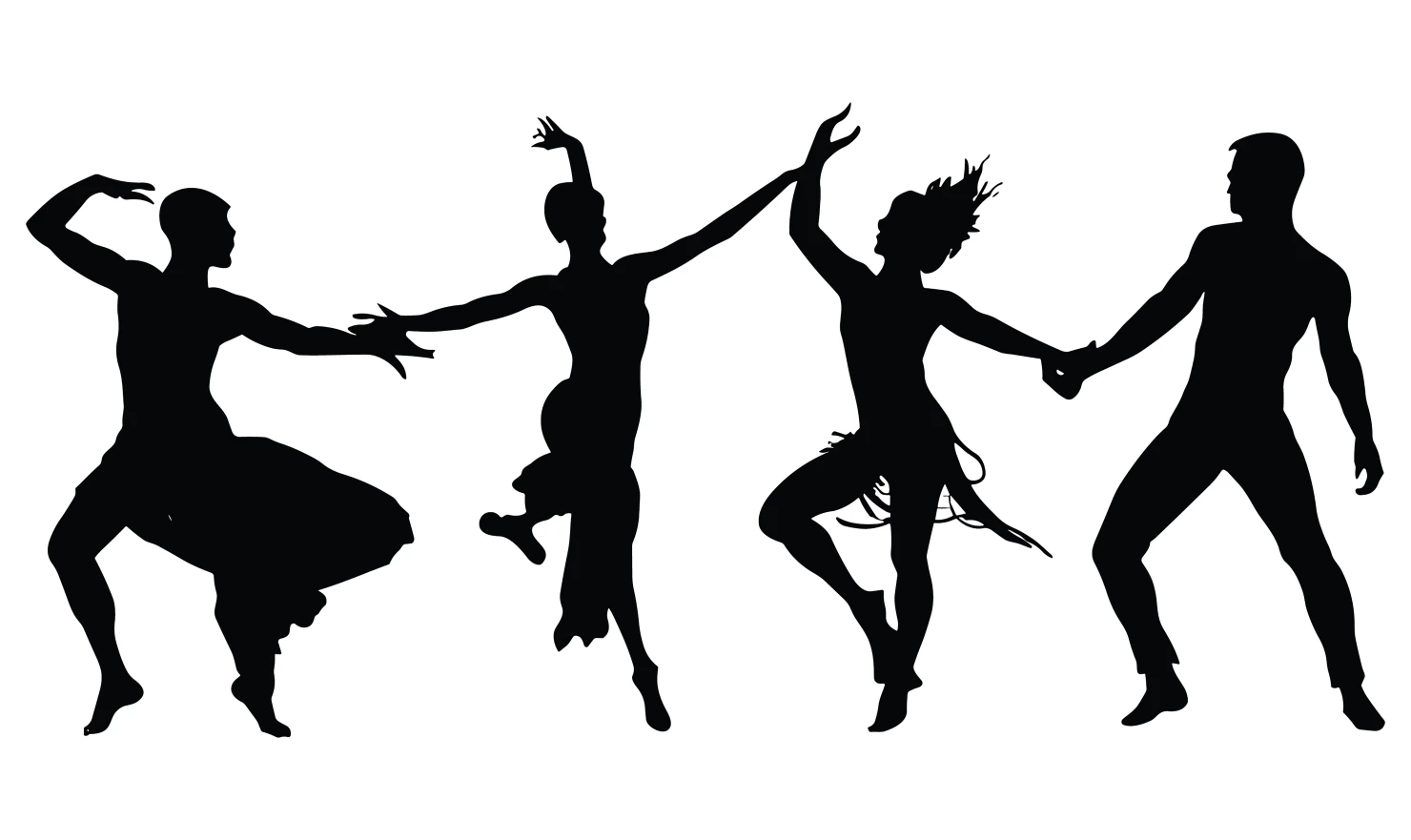Dance customizable silhouettes set design #34430