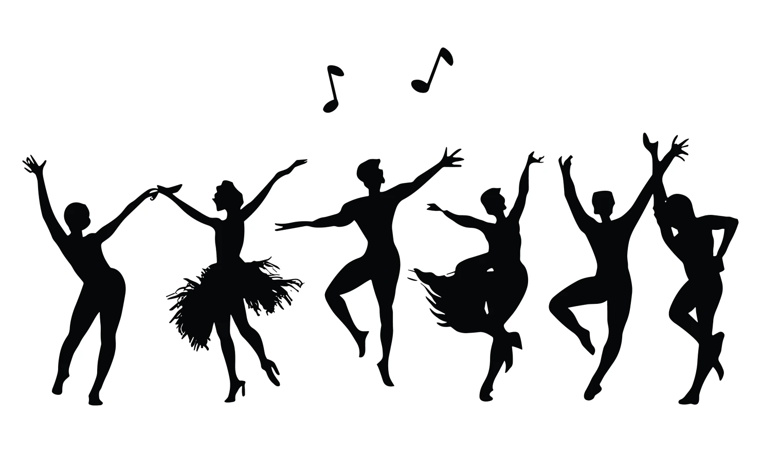 Dance customizable silhouettes set design #34432