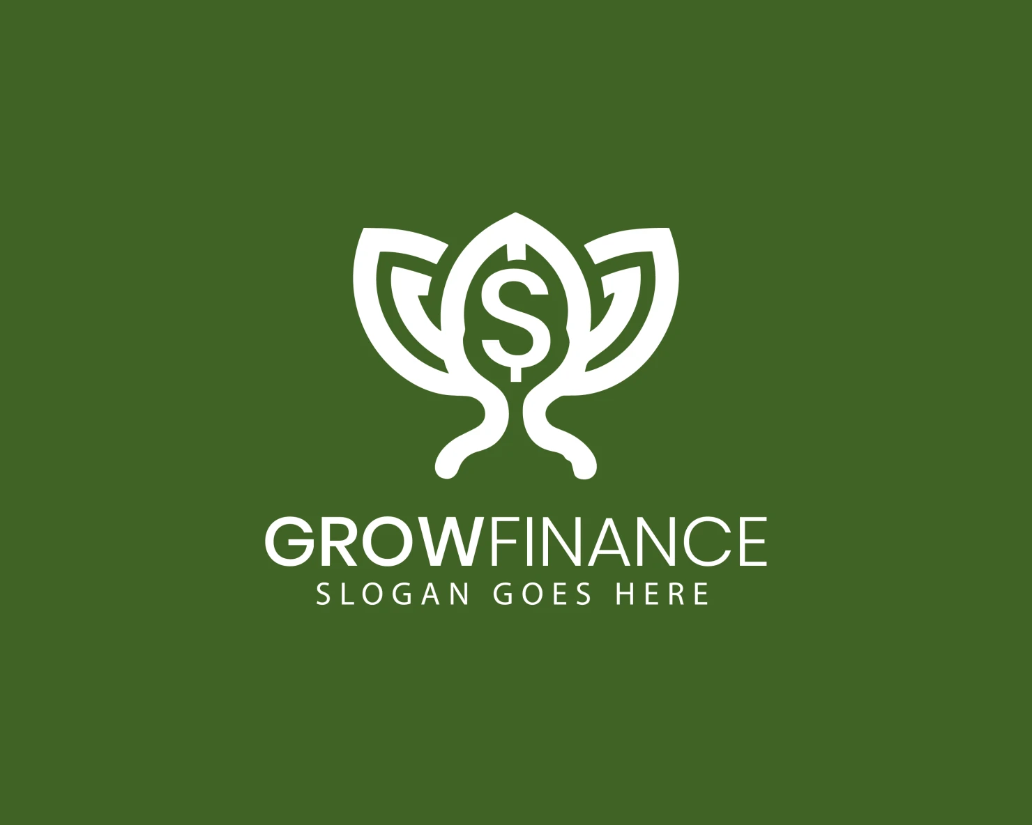 Financial grow customizable logo design #34461