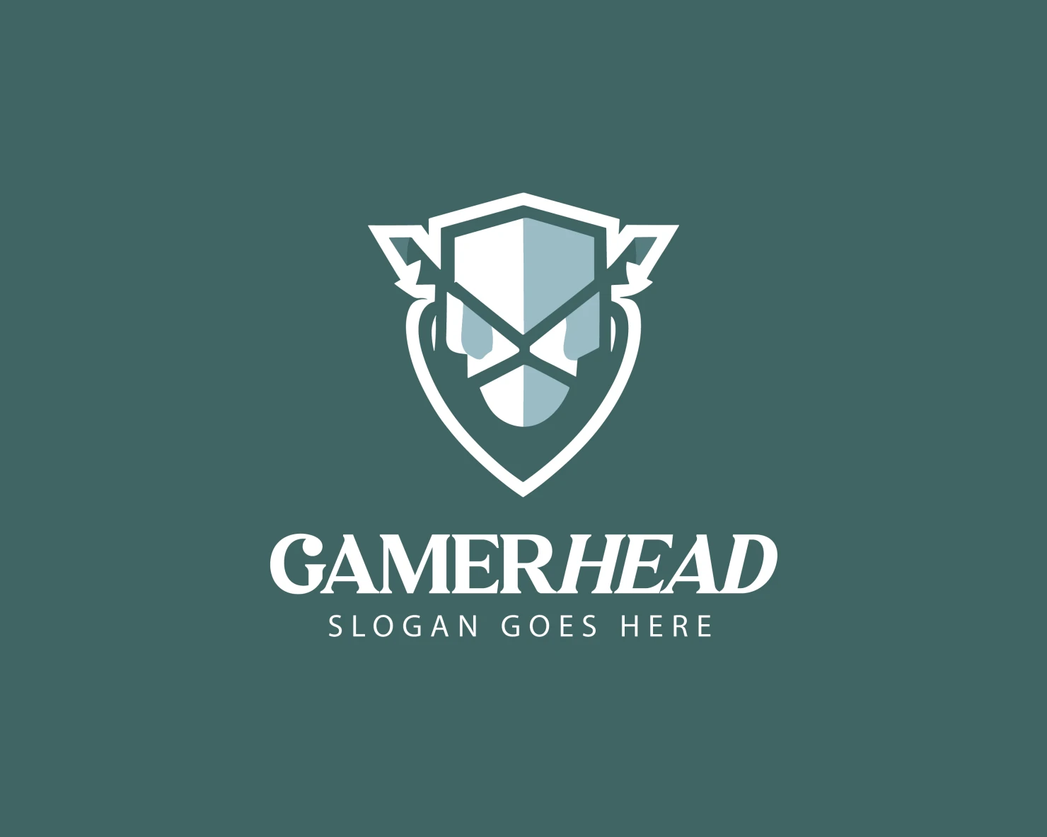 Gamer head customizable logo design #34479