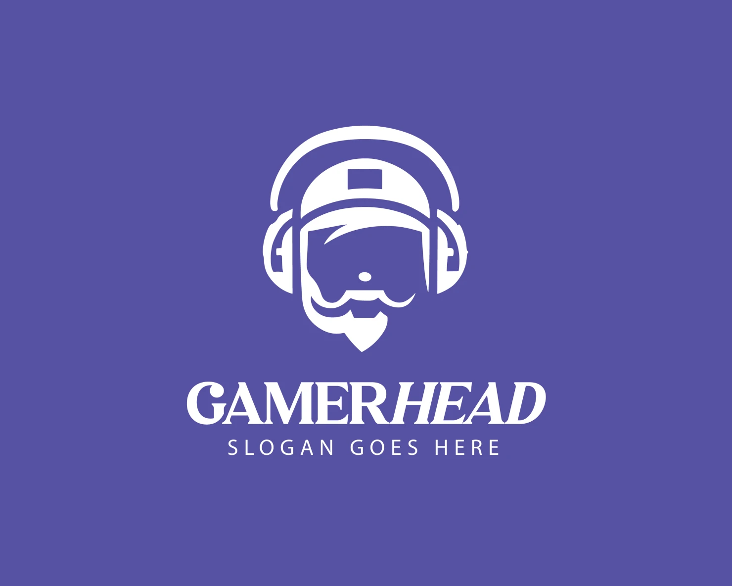Gamer head customizable logo design #34486