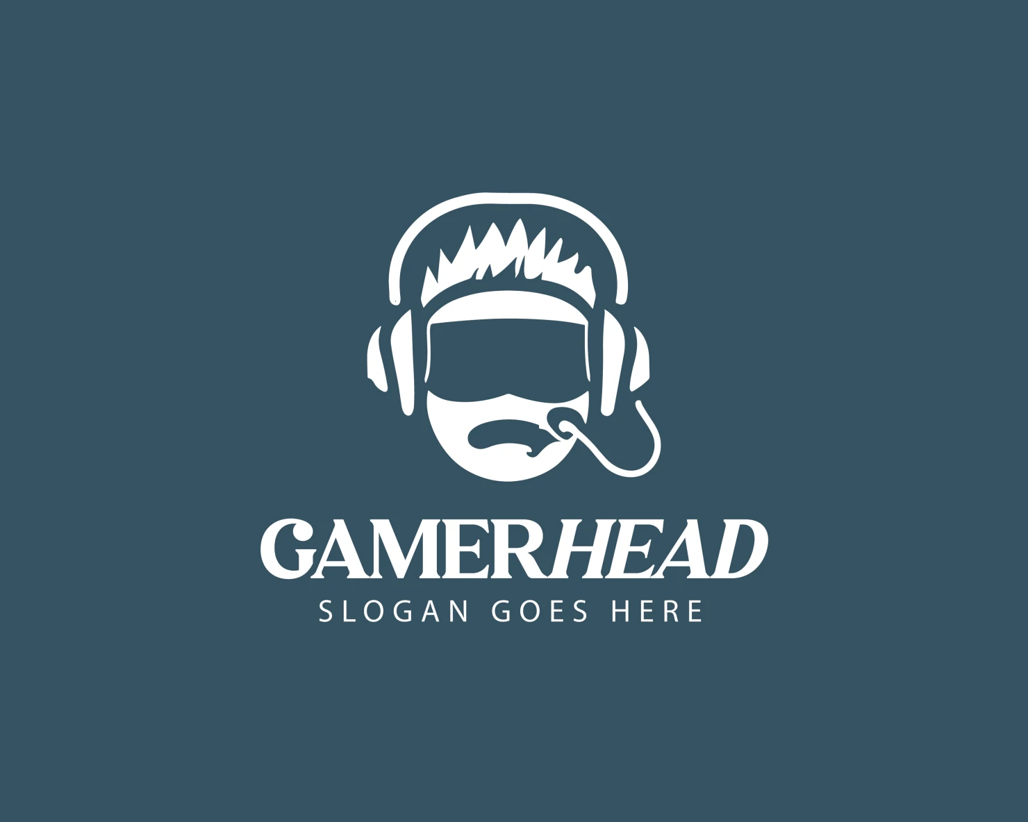 Gamer head customizable logo design #34487