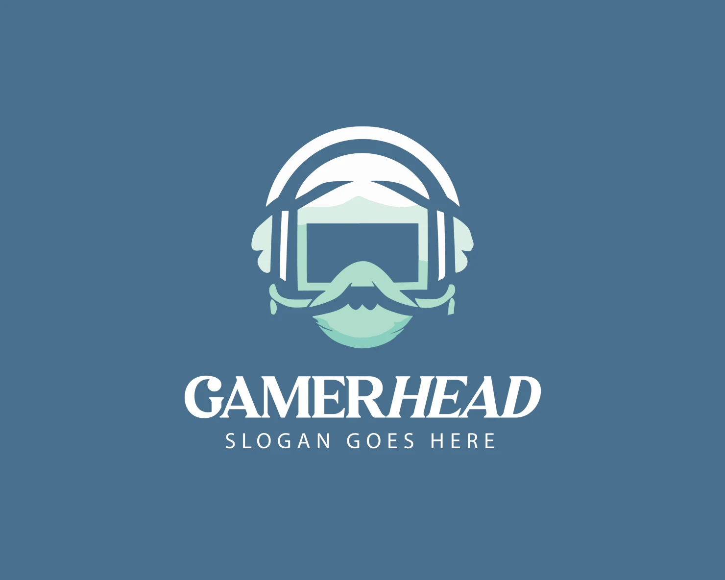 Gamer head customizable logo design #34488