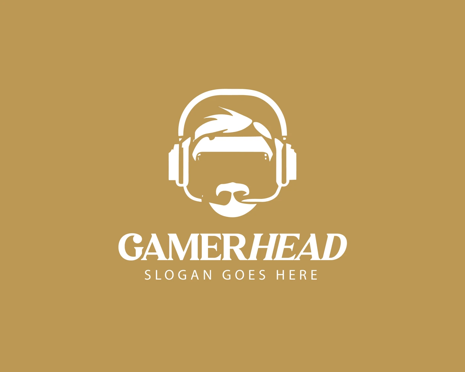 Gamer head customizable logo design #34491
