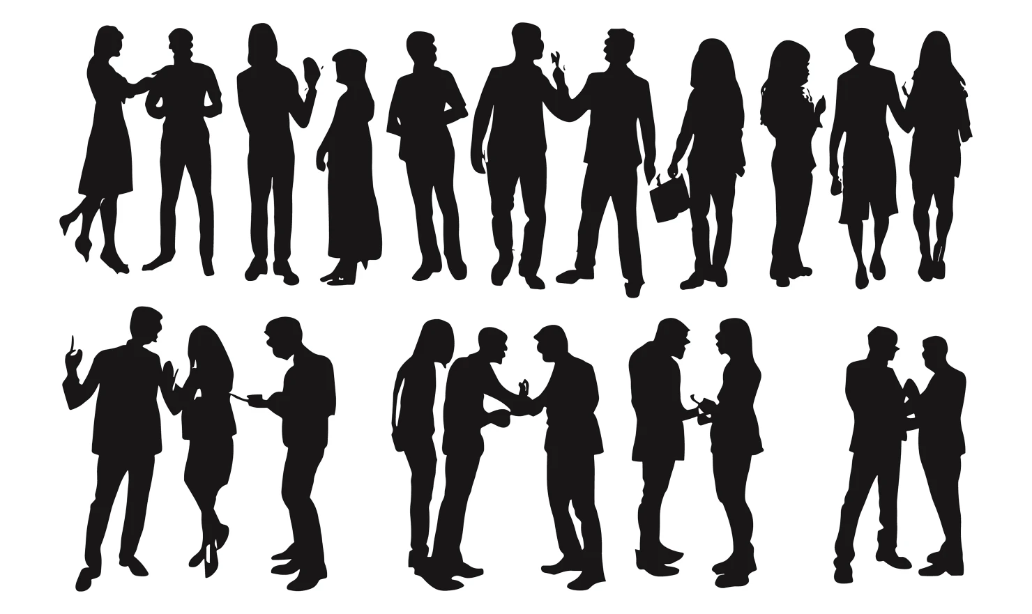 Man and women customizable silhouette customizable set design #34494