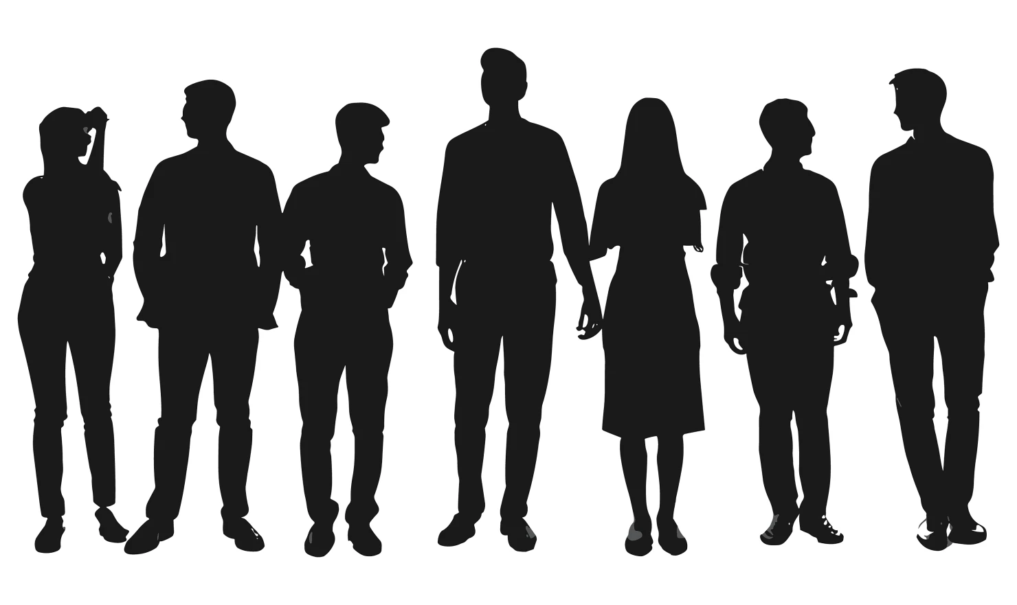 Man and women customizable silhouette set design #34502