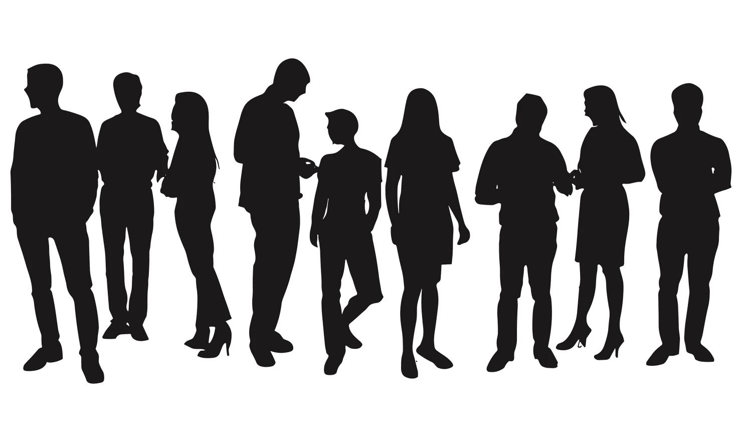 Man and women customizable silhouette set design #34504