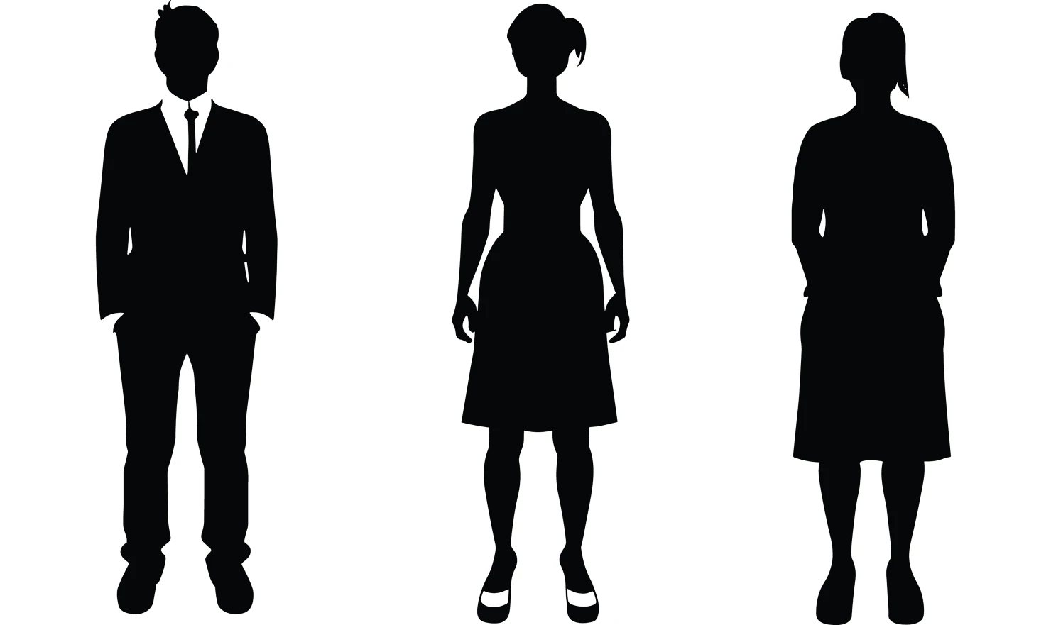 Man and women customizable silhouette set design #34506
