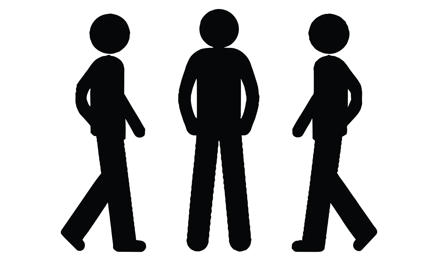 Man and women customizable silhouette set design #34507