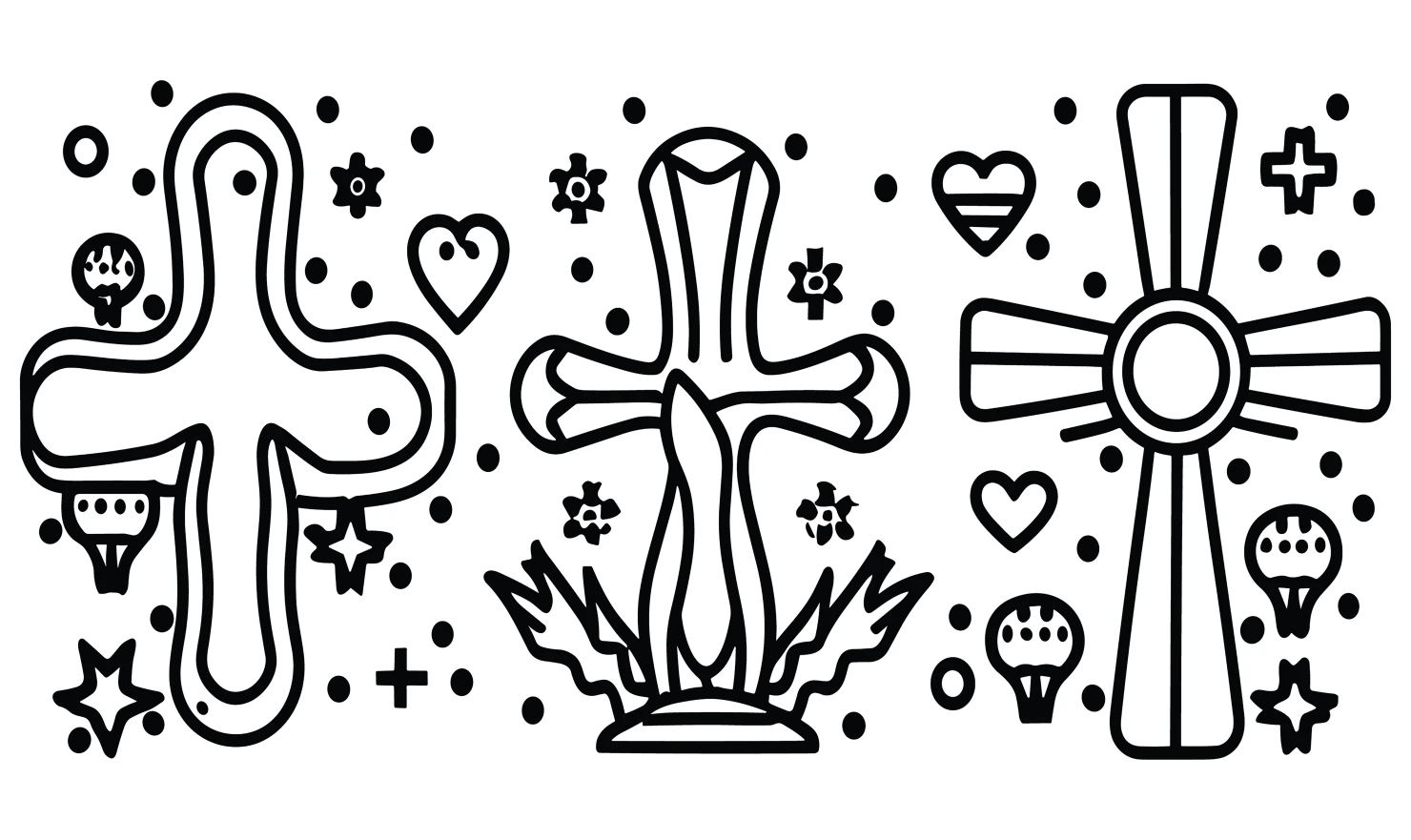 Cross customizable icon set design #34530
